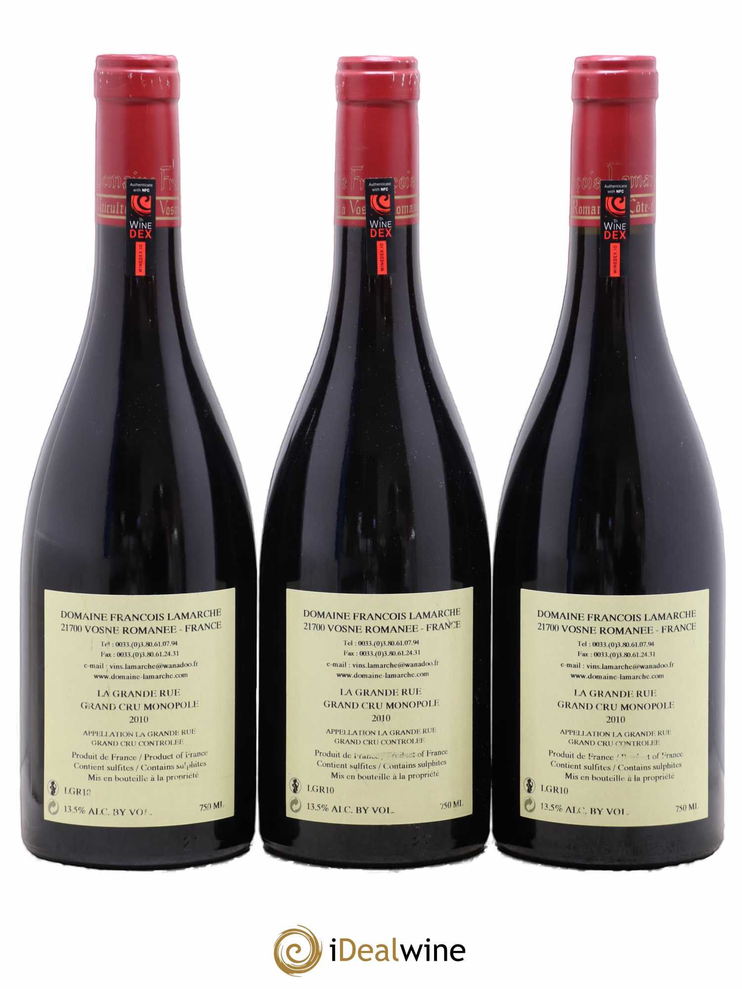 La Grande Rue Grand Cru Lamarche (Domaine) 2010 - Lot de 3 bouteilles - 1