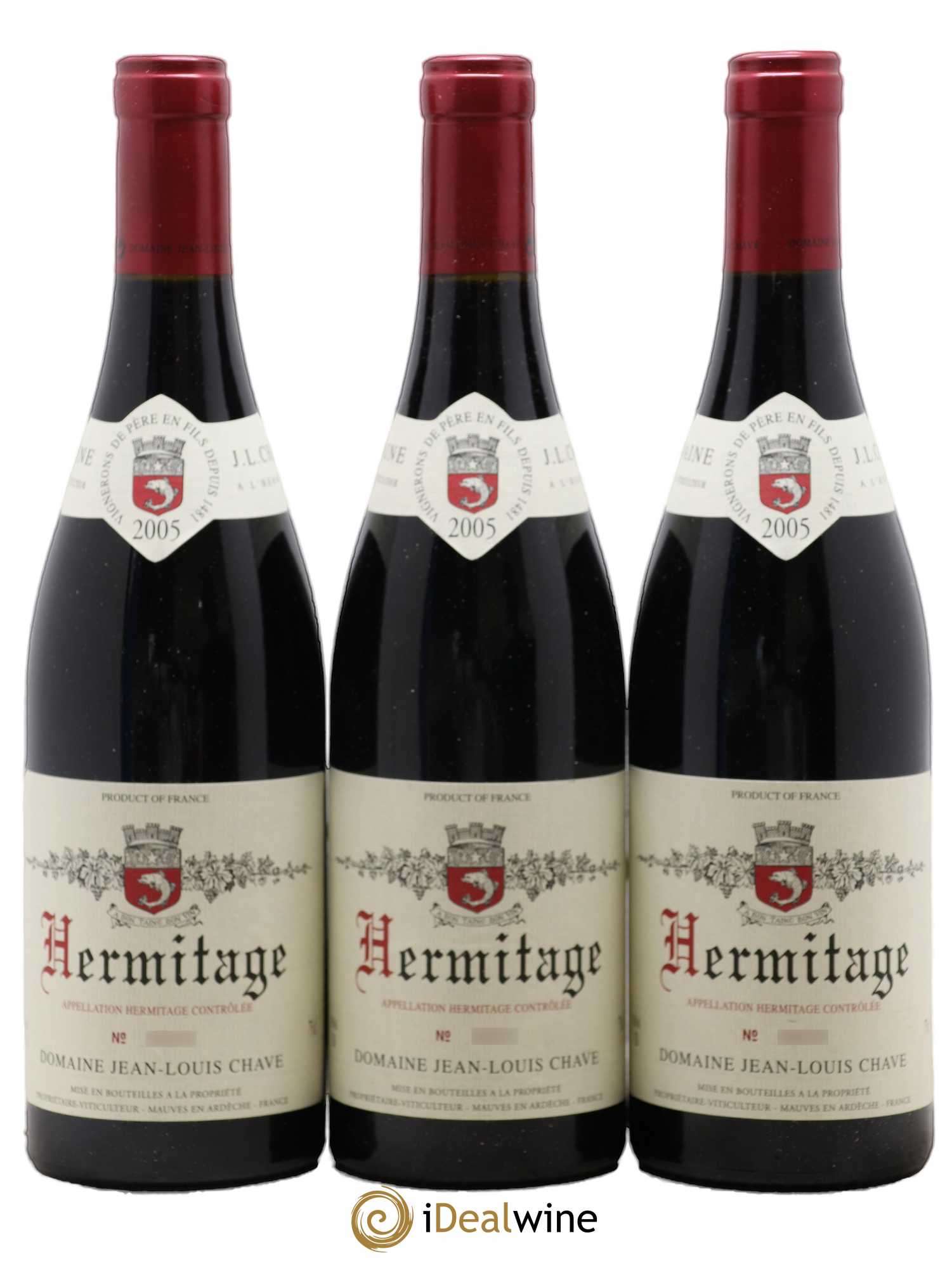 Hermitage Jean-Louis Chave 2005 - Lot de 3 bouteilles - 0