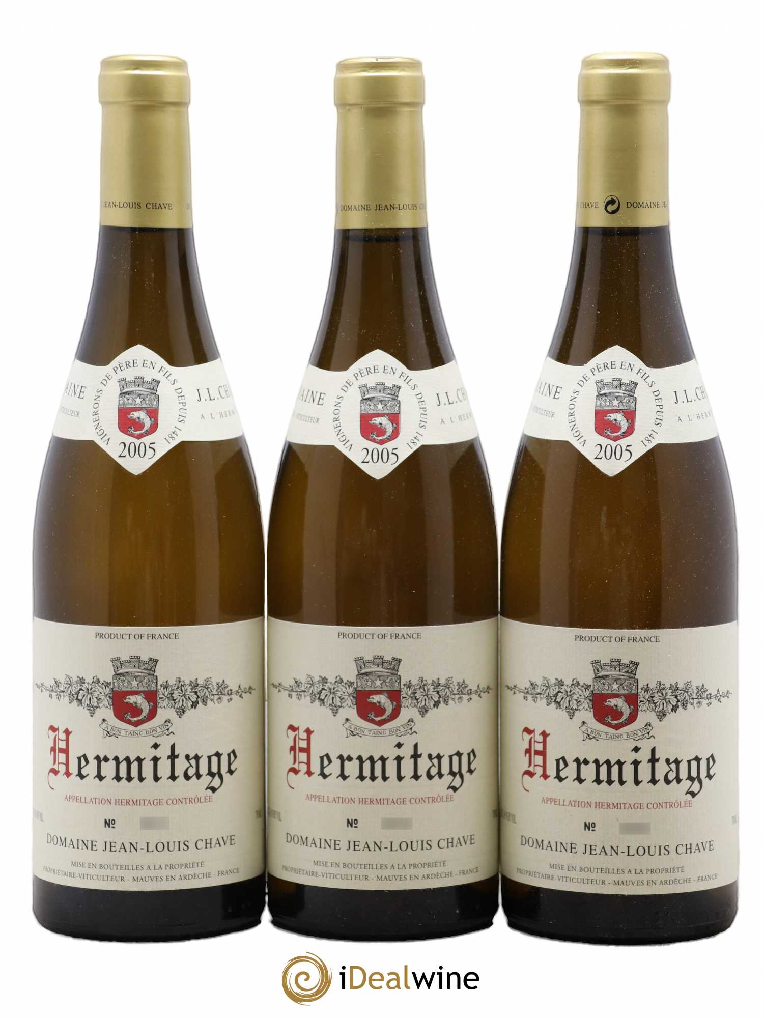 Hermitage Jean-Louis Chave 2005 - Lot de 3 bouteilles - 0