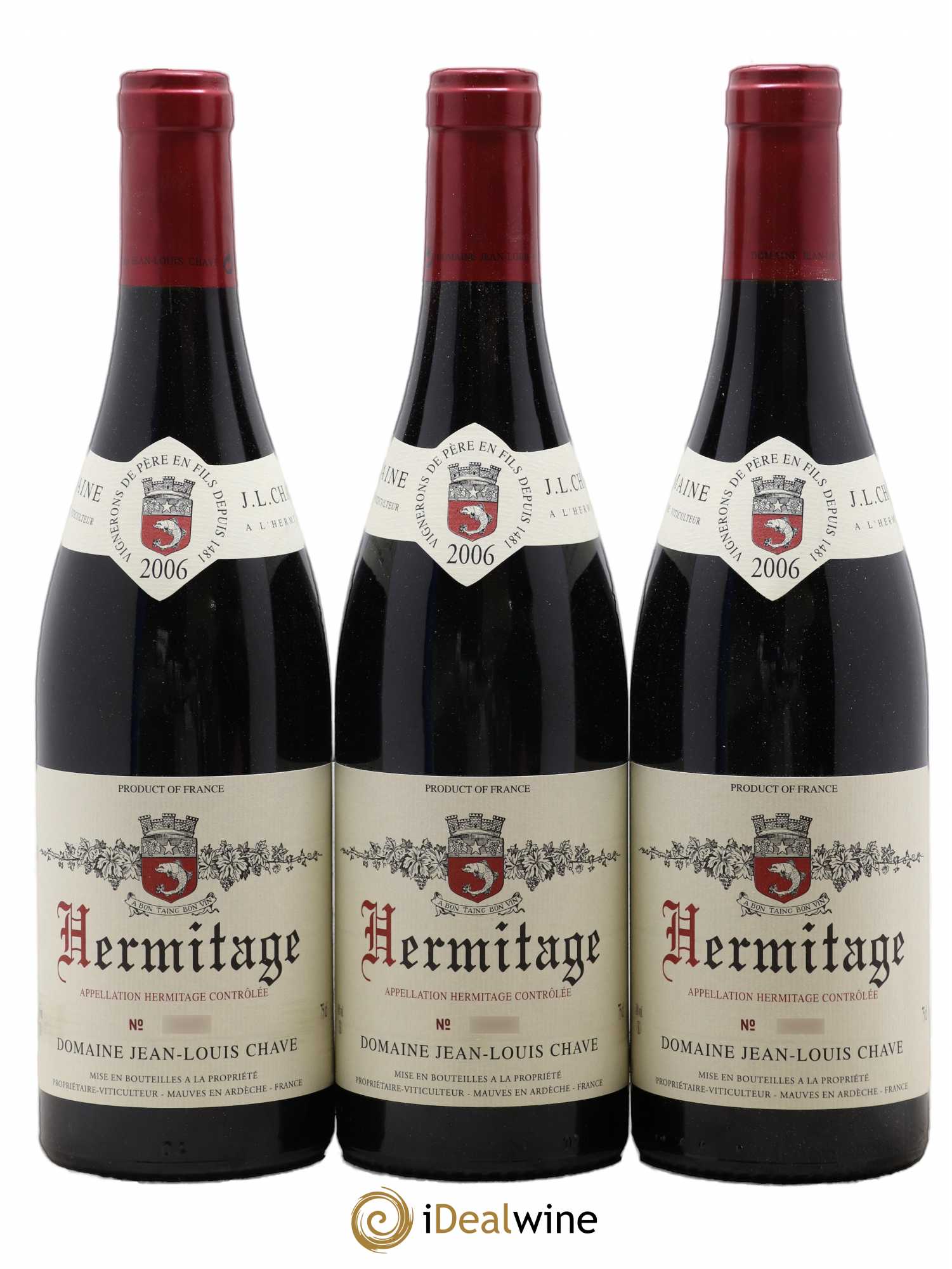 Hermitage Jean-Louis Chave 2006 - Lot de 3 bouteilles - 0