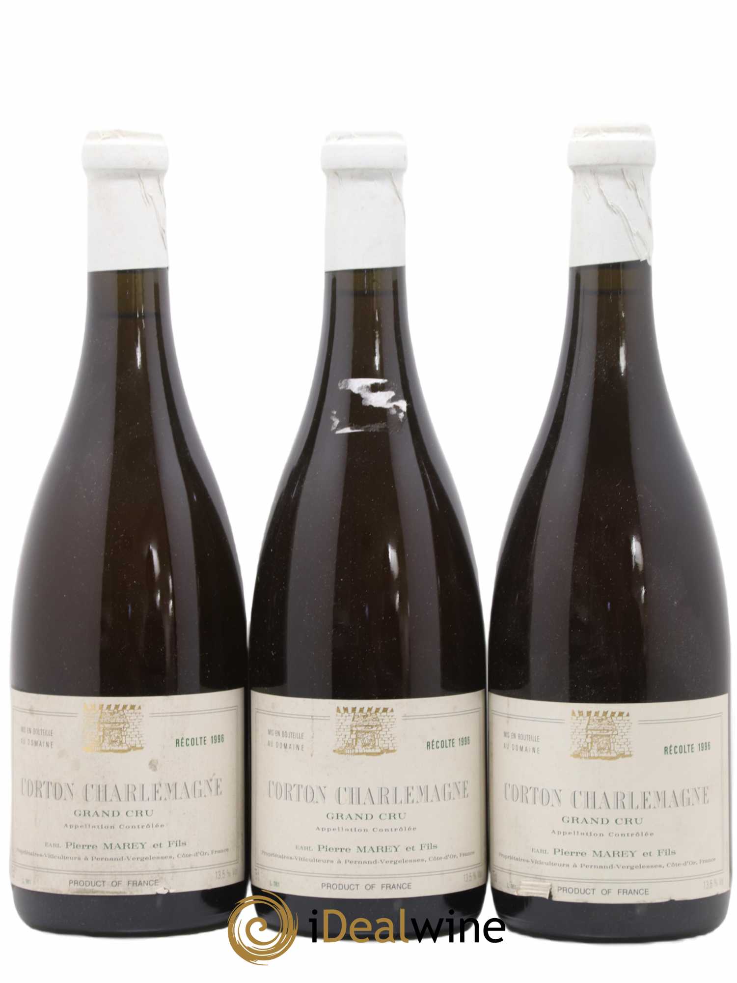 Corton-Charlemagne Grand Cru Domaine Pierre Marey 1996 - Posten von 3 Flaschen - 0