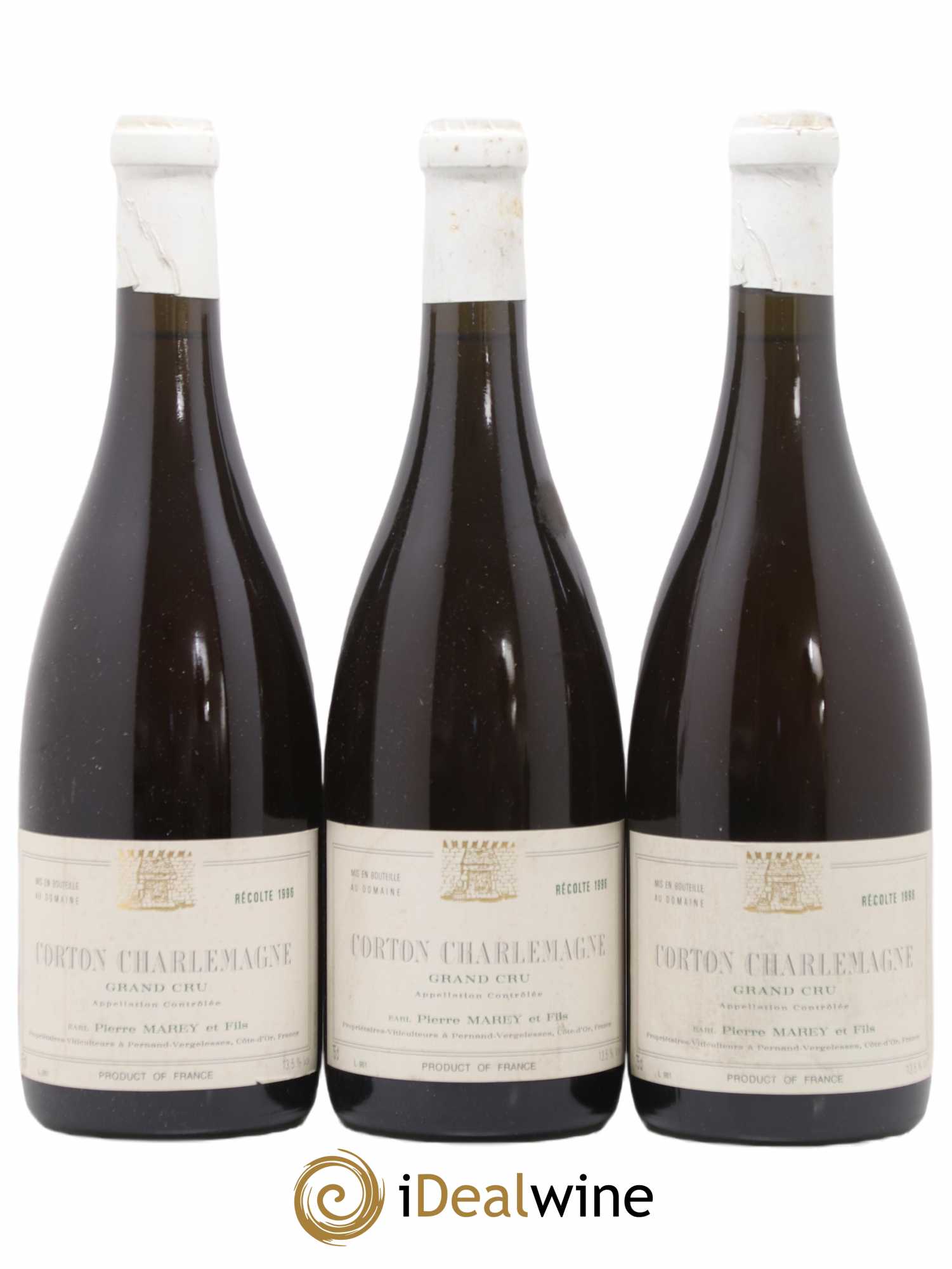 Corton-Charlemagne Grand Cru Domaine Pierre Marey 1996 - Posten von 3 Flaschen - 0