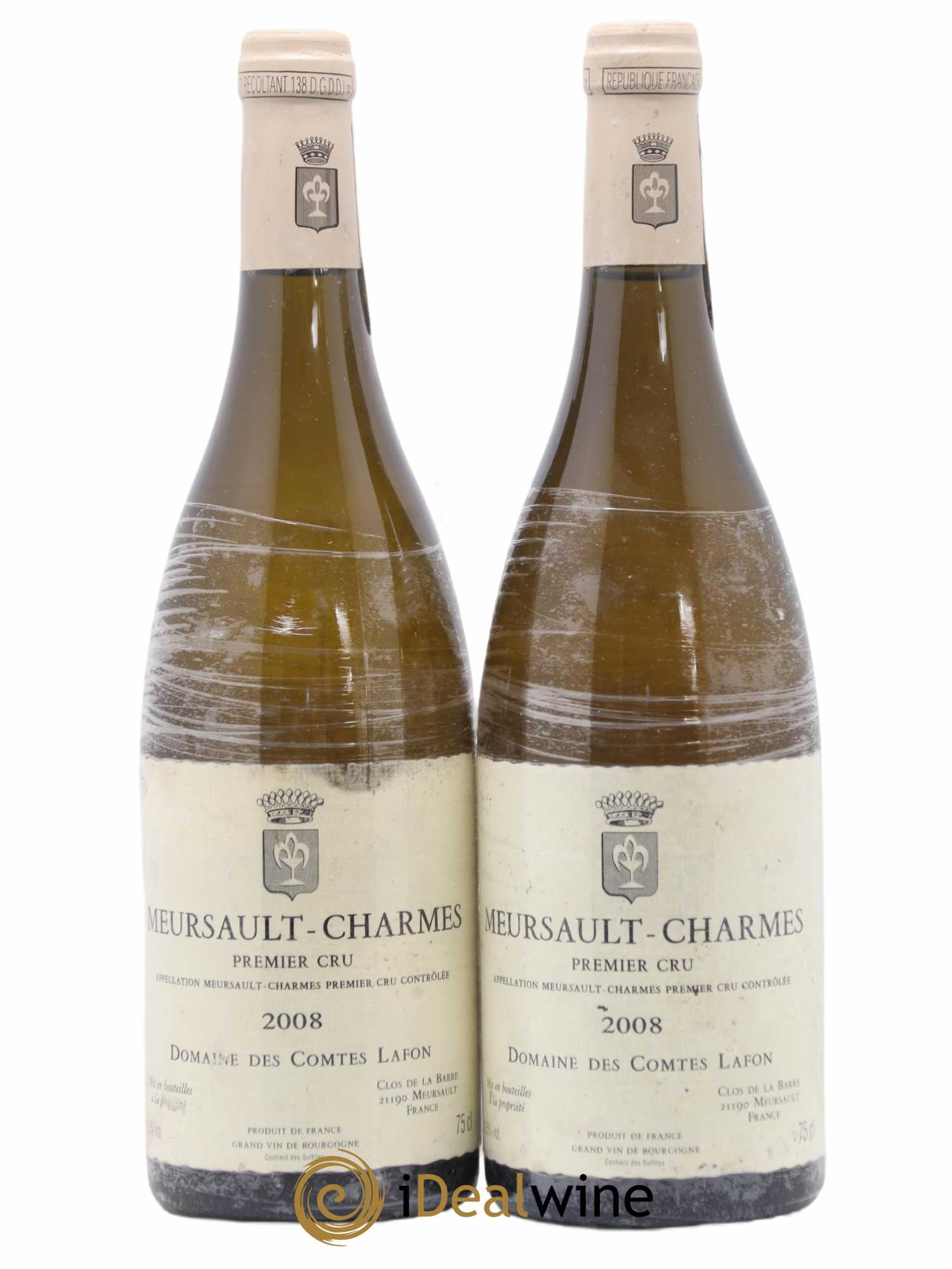 Meursault 1er Cru Charmes Comtes Lafon (Domaine des) 2008 - Lot de 2 bouteilles - 0