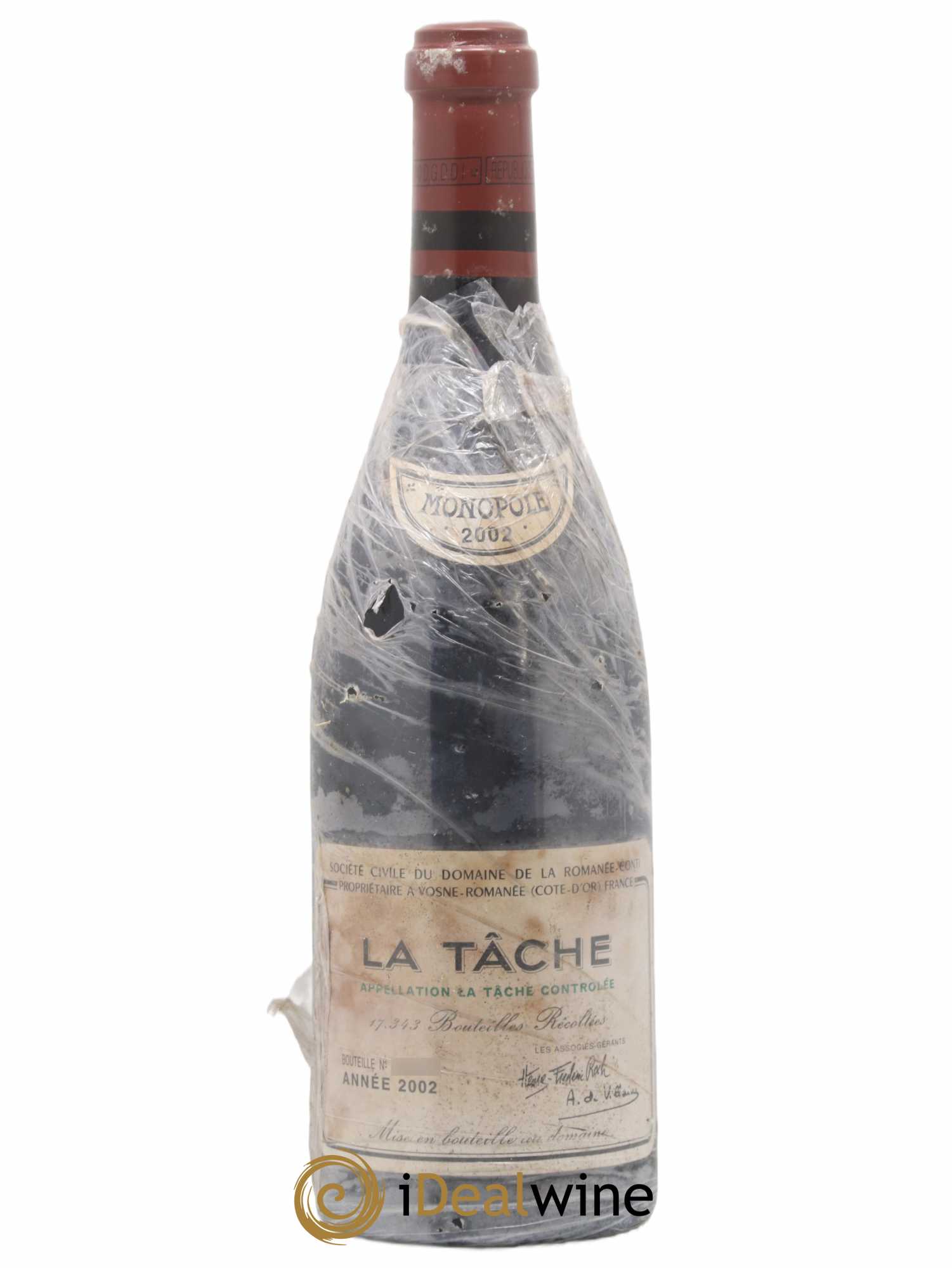La Tâche Grand Cru Domaine de la Romanée-Conti 2002 - Lot de 1 bouteille - 0