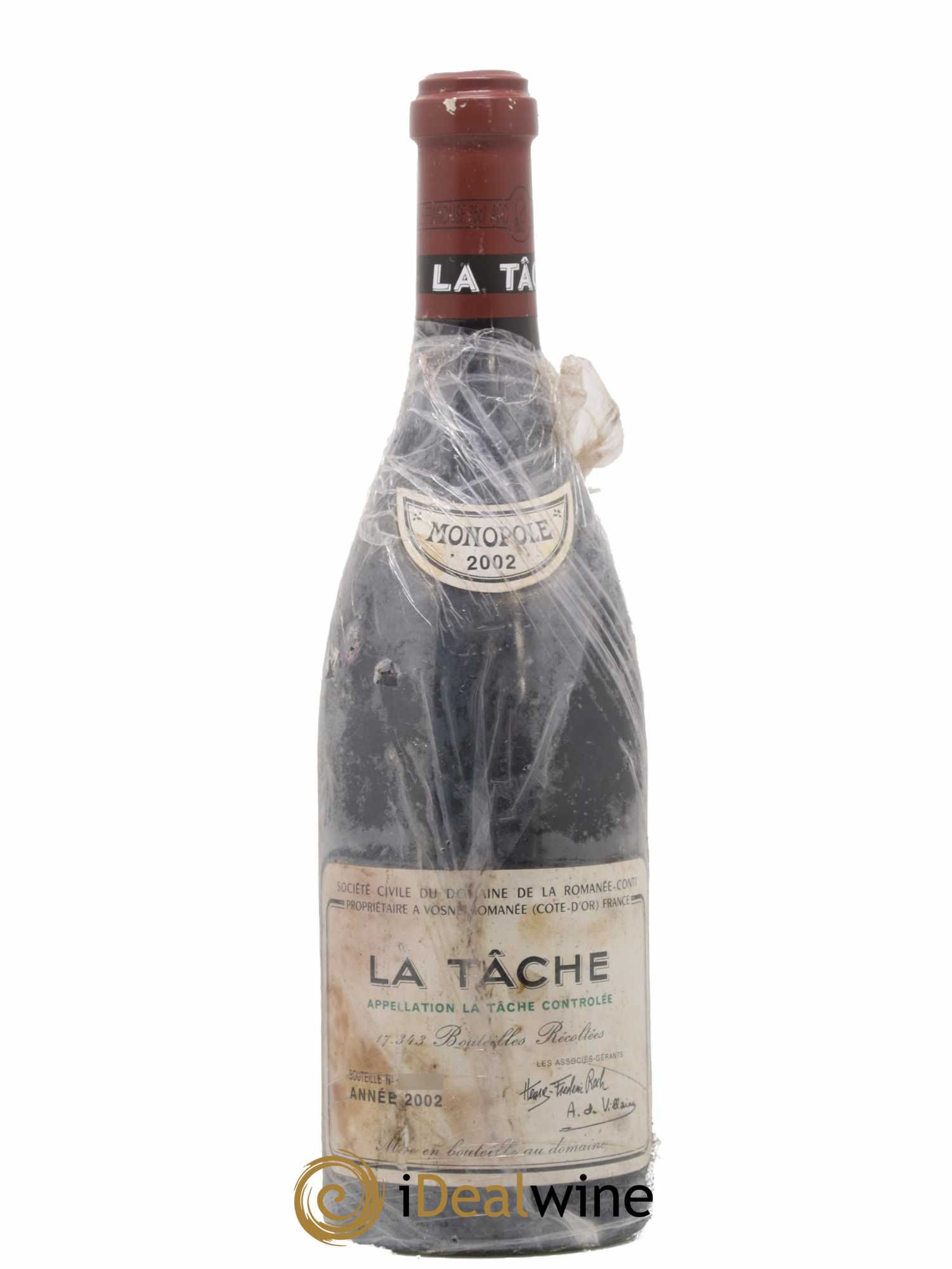 La Tâche Grand Cru Domaine de la Romanée-Conti 2002 - Lot de 1 bouteille - 0