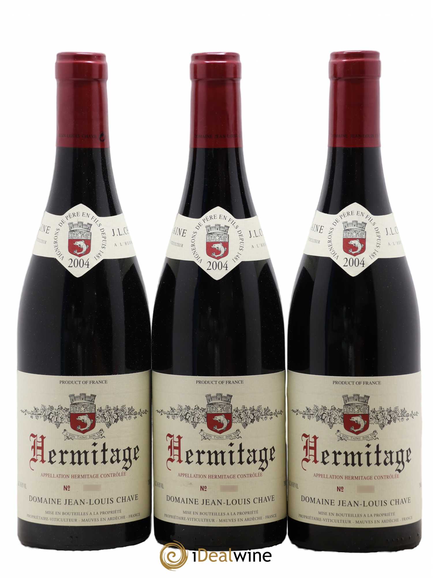 Hermitage Jean-Louis Chave 2004 - Lot de 3 bouteilles - 0