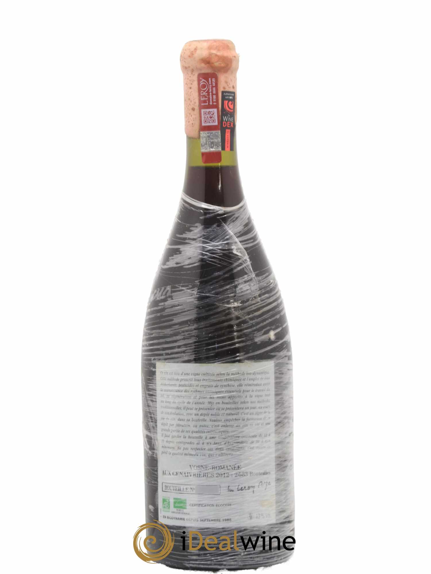 Vosne-Romanée Les Genaivrières Leroy (Domaine) 2012 - Lot de 1 bouteille - 1