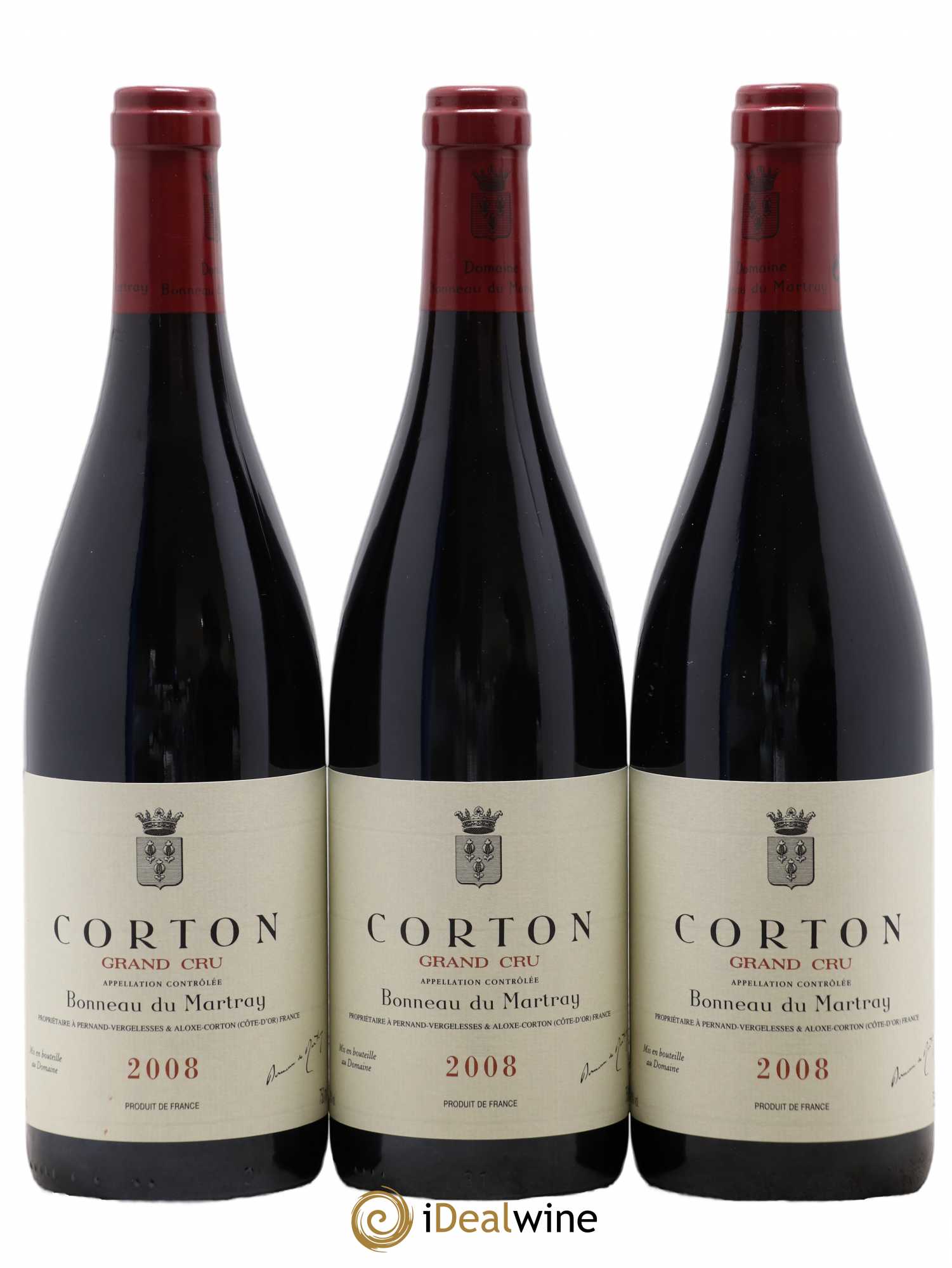 Corton Grand Cru Bonneau du Martray (Domaine) 2008 - Lot de 3 bouteilles - 0