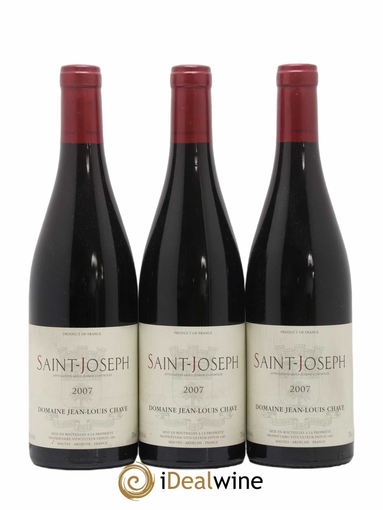 Saint-Joseph Jean-Louis Chave 2007 - Lot de 3 bouteilles - 0