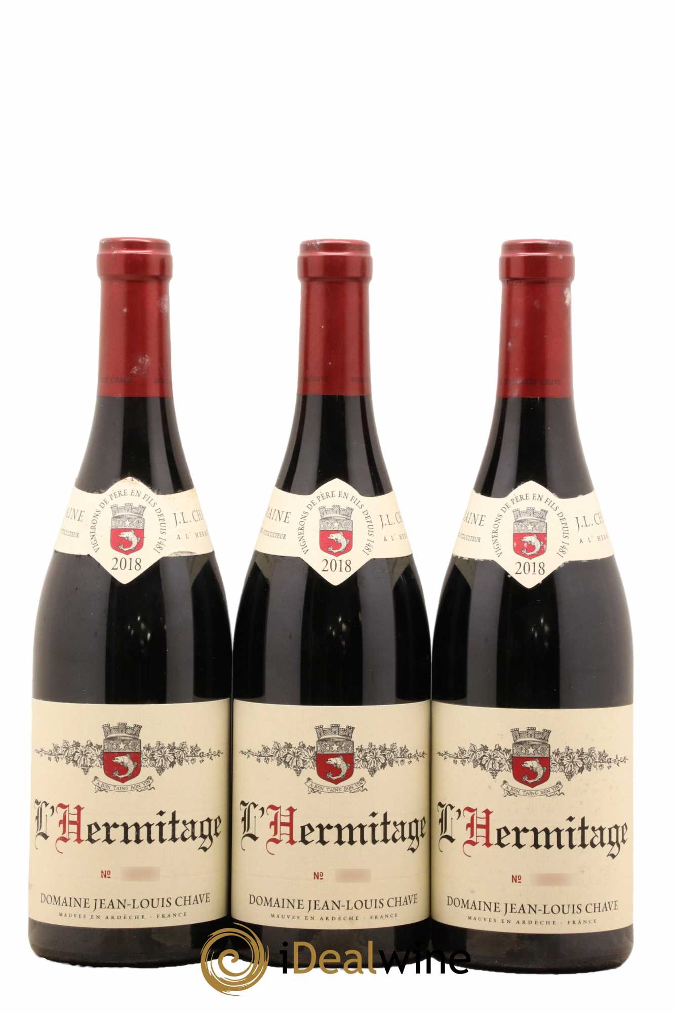Hermitage Jean-Louis Chave 2018 - Lot de 3 bouteilles - 0