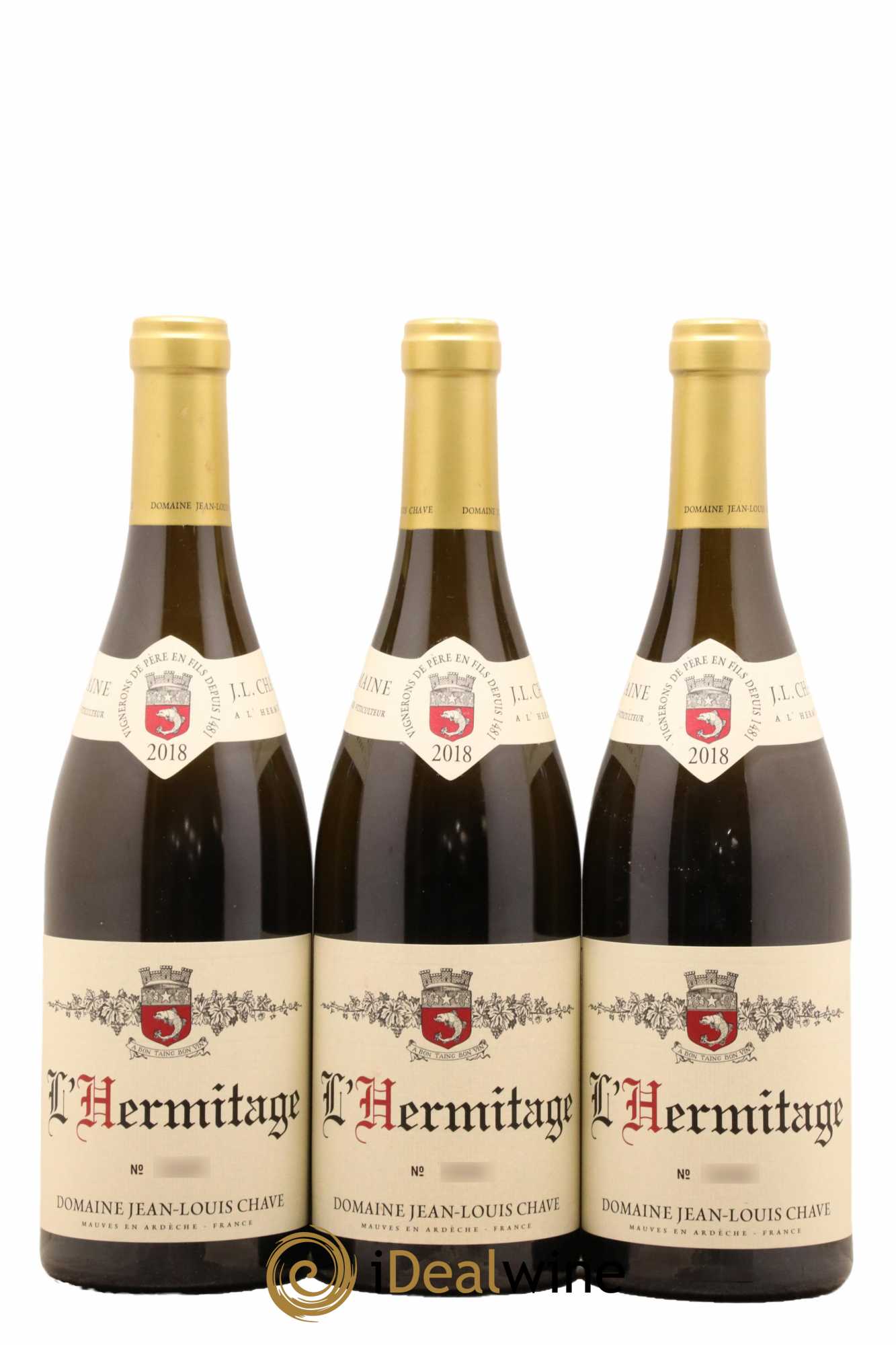 Hermitage Jean-Louis Chave 2018 - Lot de 3 bouteilles - 0