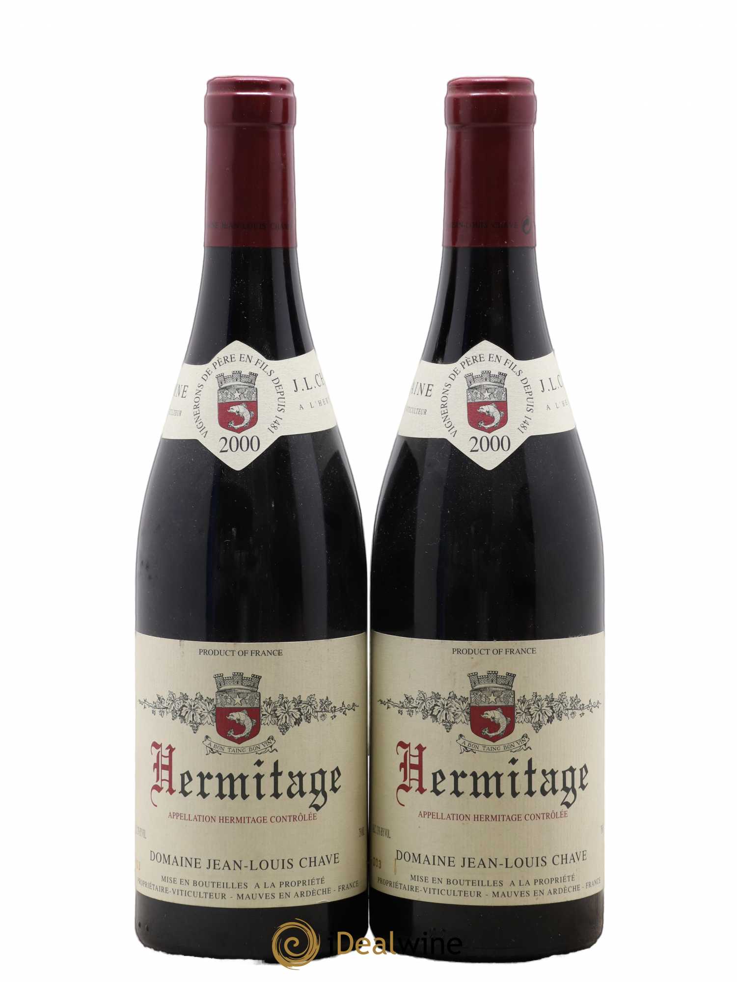 Hermitage Jean-Louis Chave 2000 - Lot de 2 bouteilles - 0