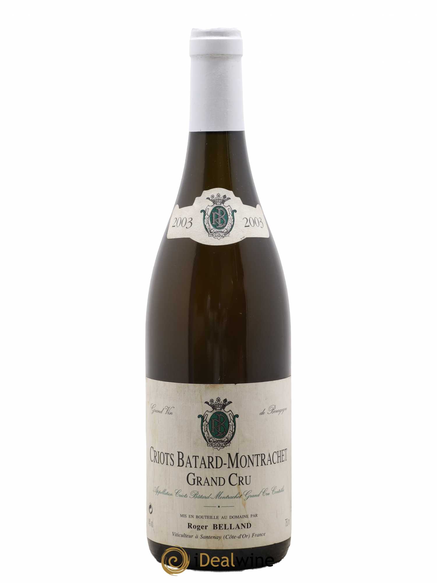 Criots-Bâtard-Montrachet Grand Cru Roger Belland (Domaine) 2003 - Lot de 1 bouteille - 0