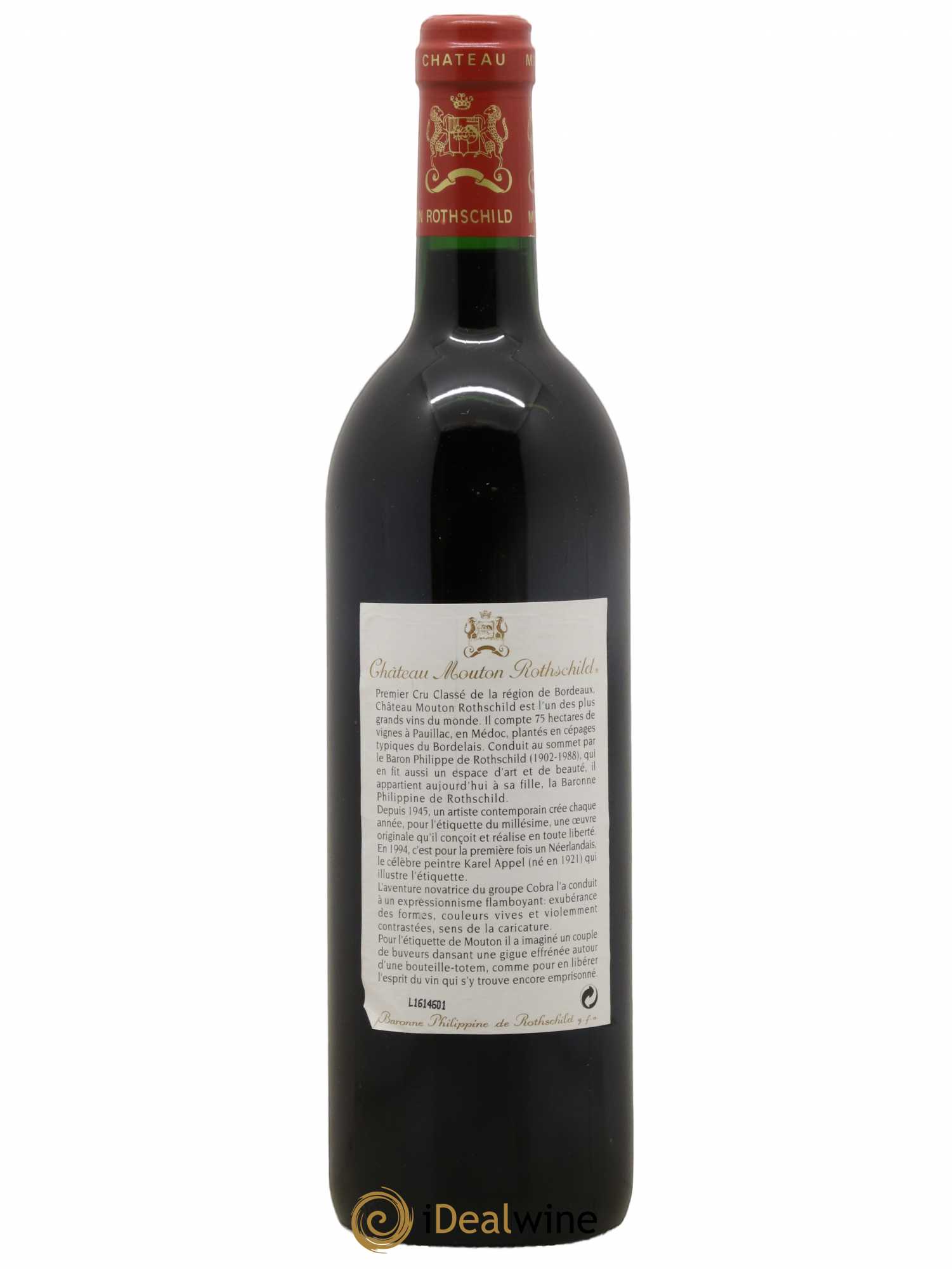 Château Mouton Rothschild 1er Grand Cru Classé 1994 - Lot de 1 bouteille - 1