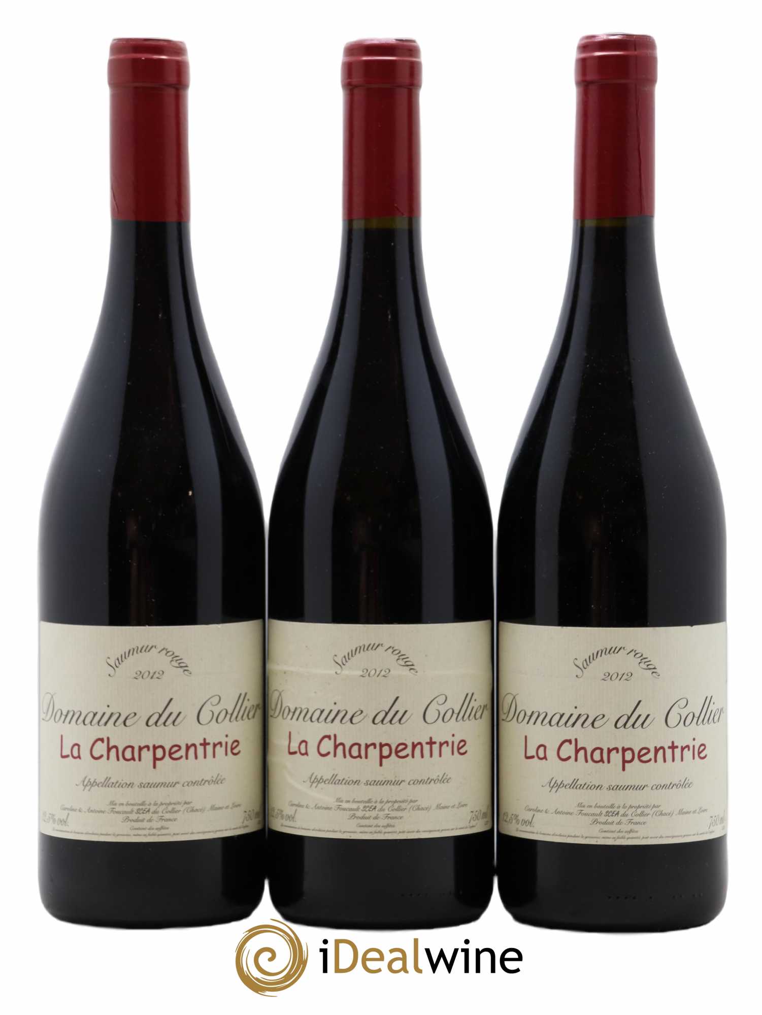 Saumur La Charpentrie Domaine du Collier 2012 - Lot de 3 bouteilles - 0