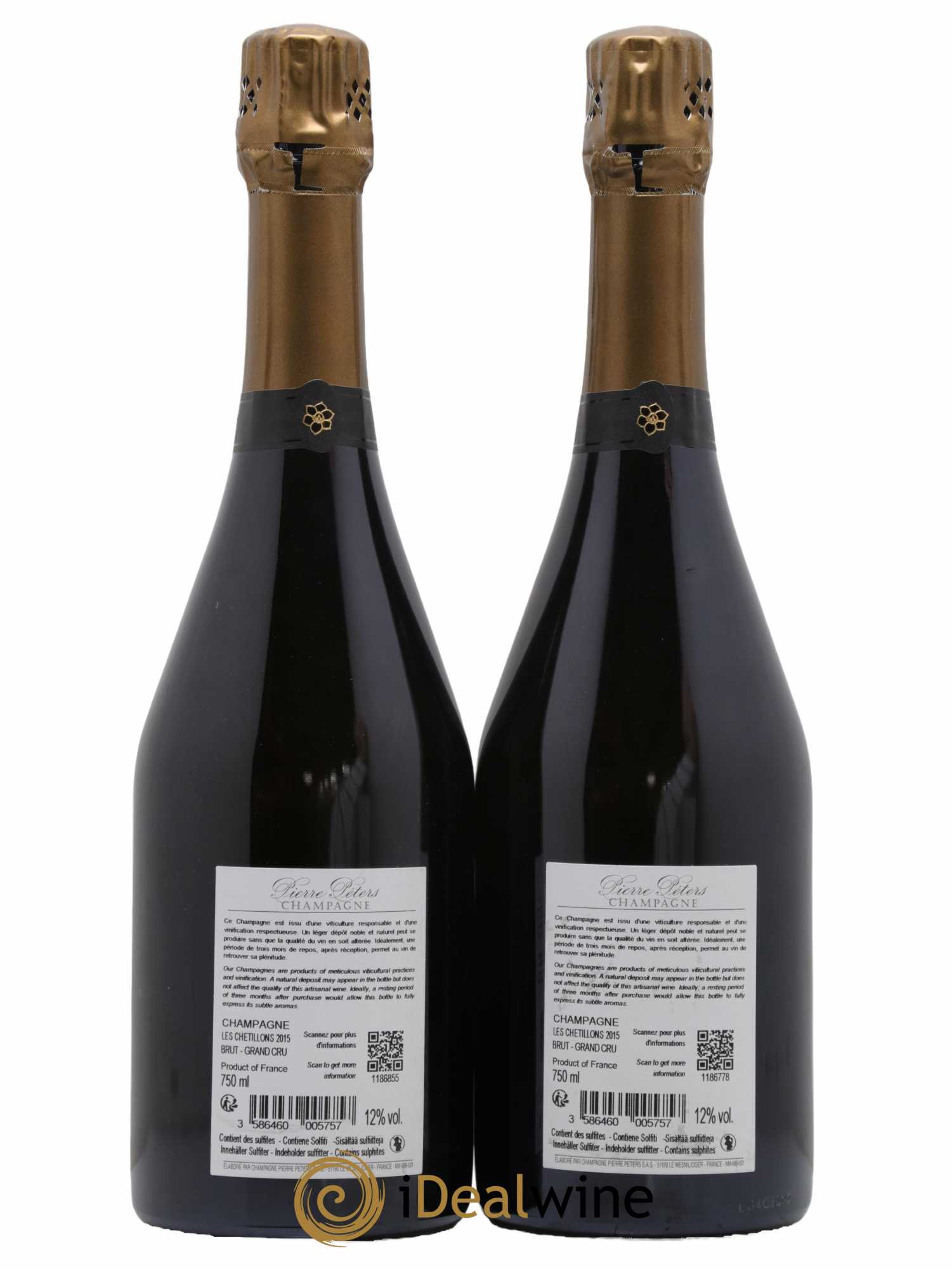 Cuvée Spéciale les Chétillons Blanc de Blancs Brut Pierre Péters 2015 - Lot de 2 bouteilles - 1