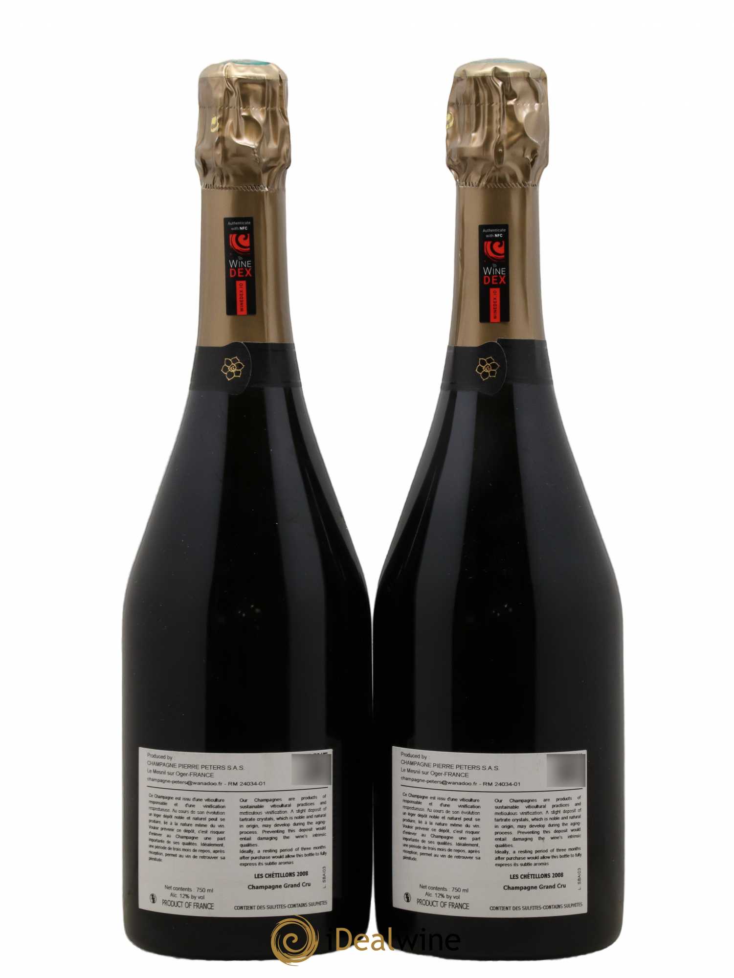 Cuvée Spéciale les Chétillons Blanc de Blancs Brut Pierre Péters 2008 - Lot de 2 bouteilles - 1
