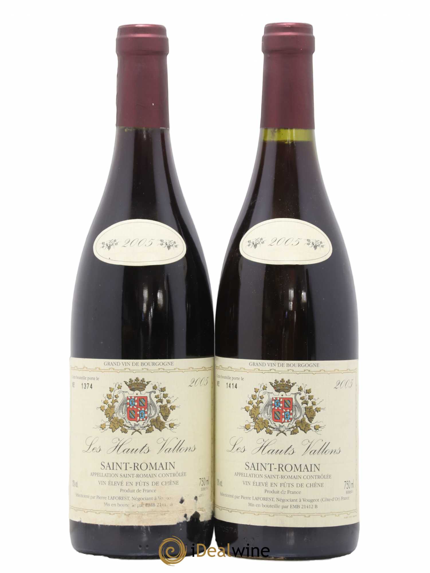Saint-Romain Les Hauts Vallons Pierre Laforest 2005 - Posten von 2 Flaschen - 0