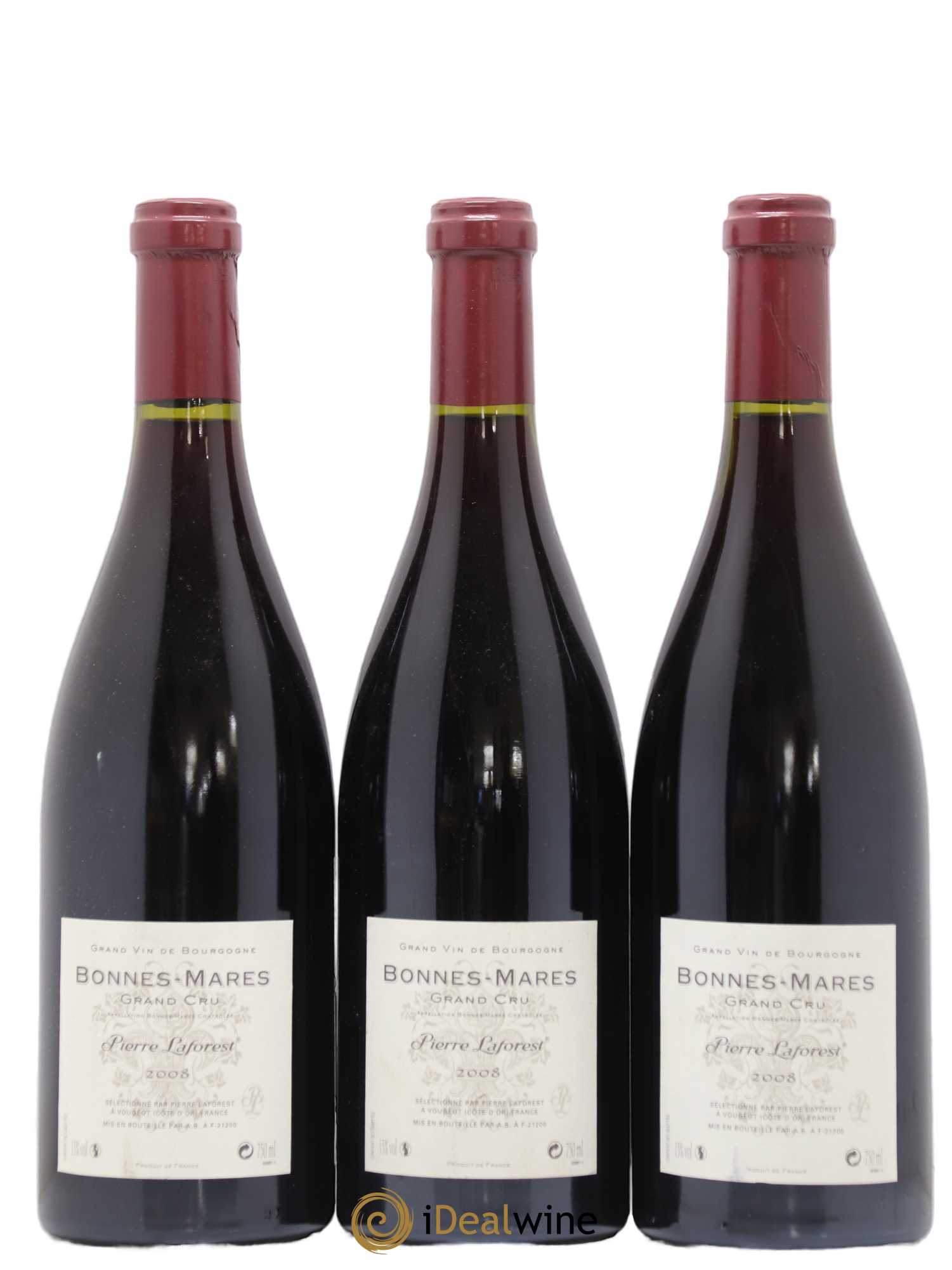 Bonnes-Mares Grand Cru Pierre Laforest 2008 - Lot de 3 bouteilles - 1