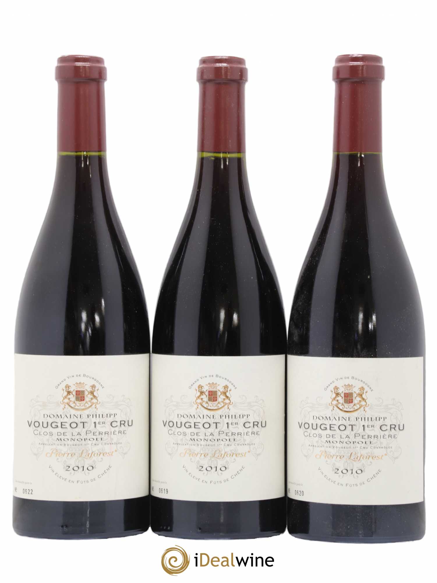 Vougeot 1er Cru Clos De La Perriere Pierre Laforest (sans prix de réserve) 2010 - Posten von 3 Flaschen - 0