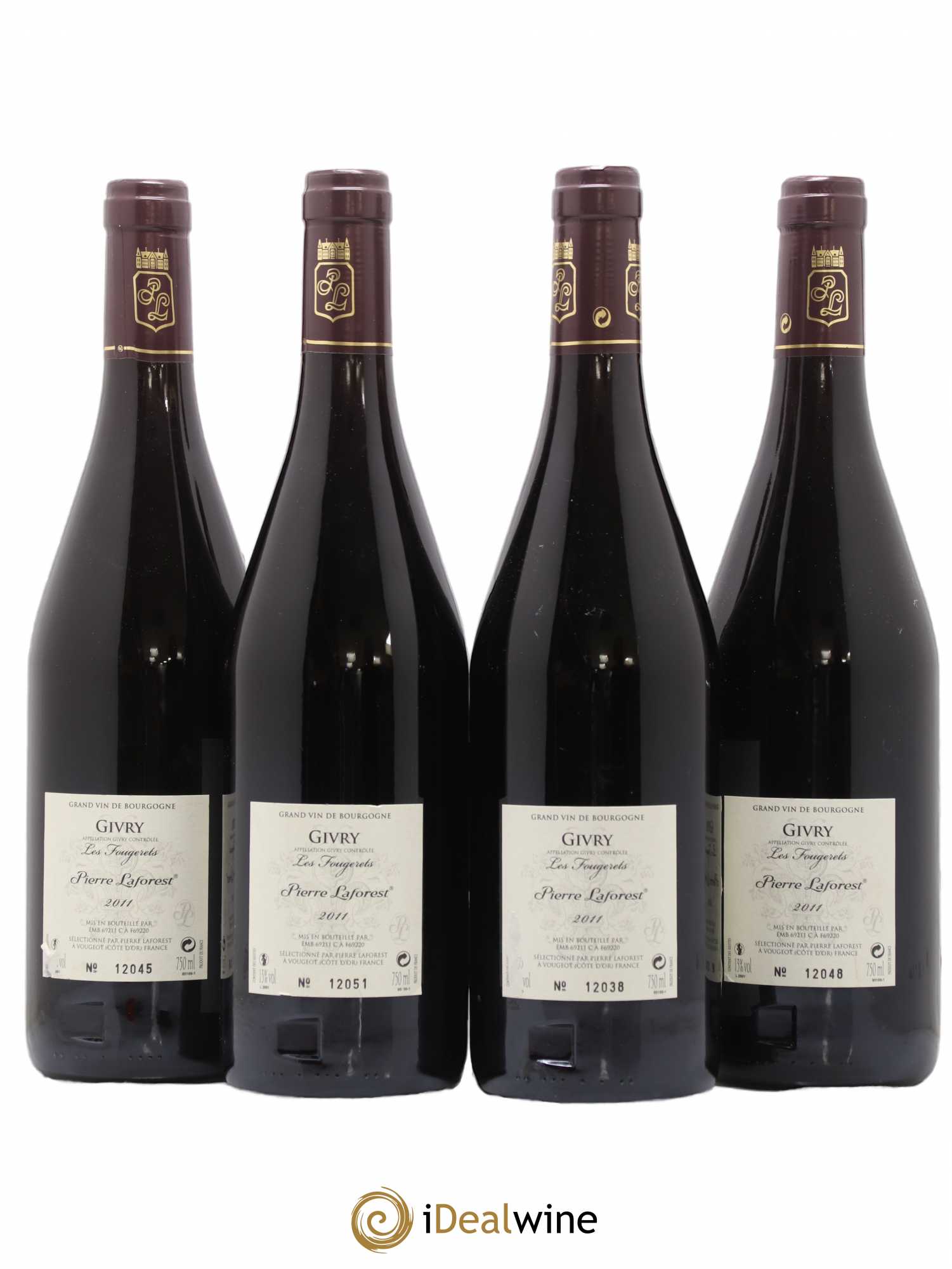 Givry Les Fougerets Pierre Laforest 2011 - Lot de 4 bouteilles - 1