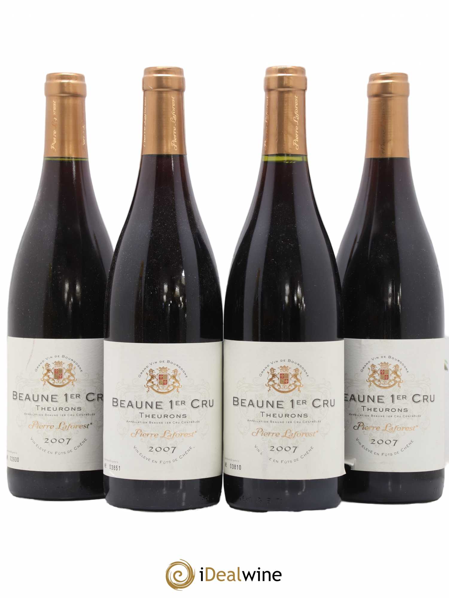 Beaune 1er Cru Theuron Pierre Laforest 2007 - Lot de 4 bouteilles - 0