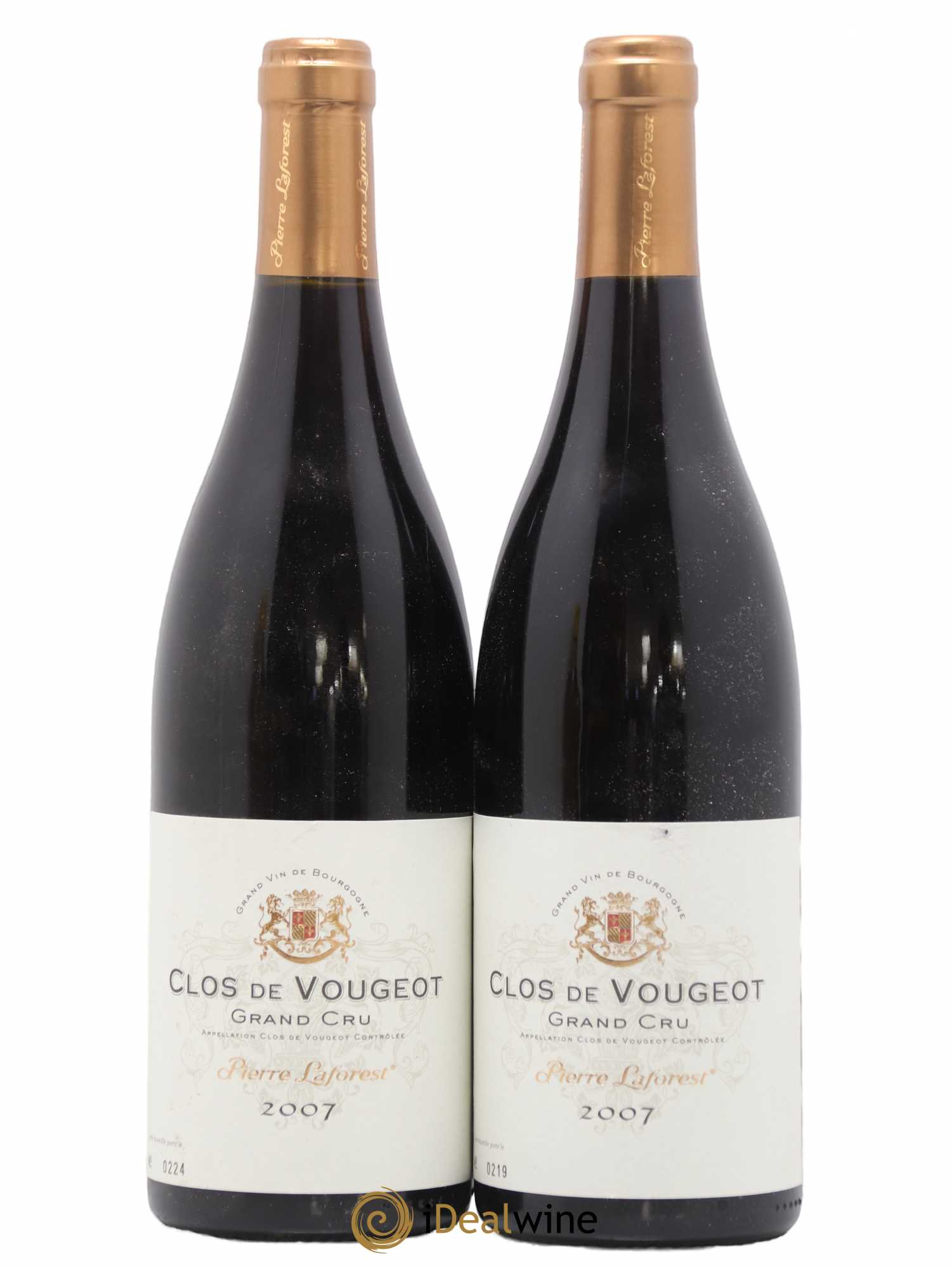 Clos de Vougeot Grand Cru Pierre Laforest 2007 - Lot de 2 bouteilles - 0