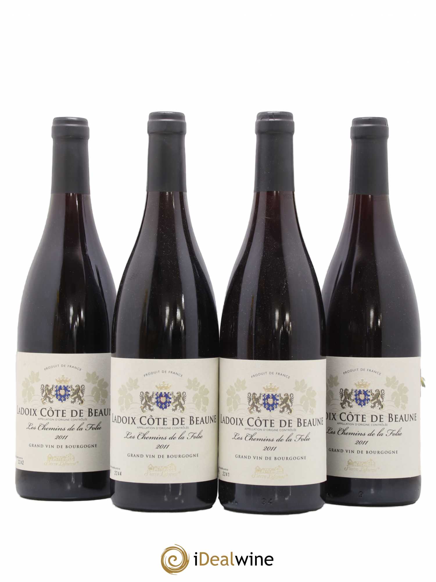 Ladoix Côtes de Beaune Les Chemins de la Folie Pierre Laforest (sans prix de réserve) 2011 - Posten von 4 Flaschen - 0