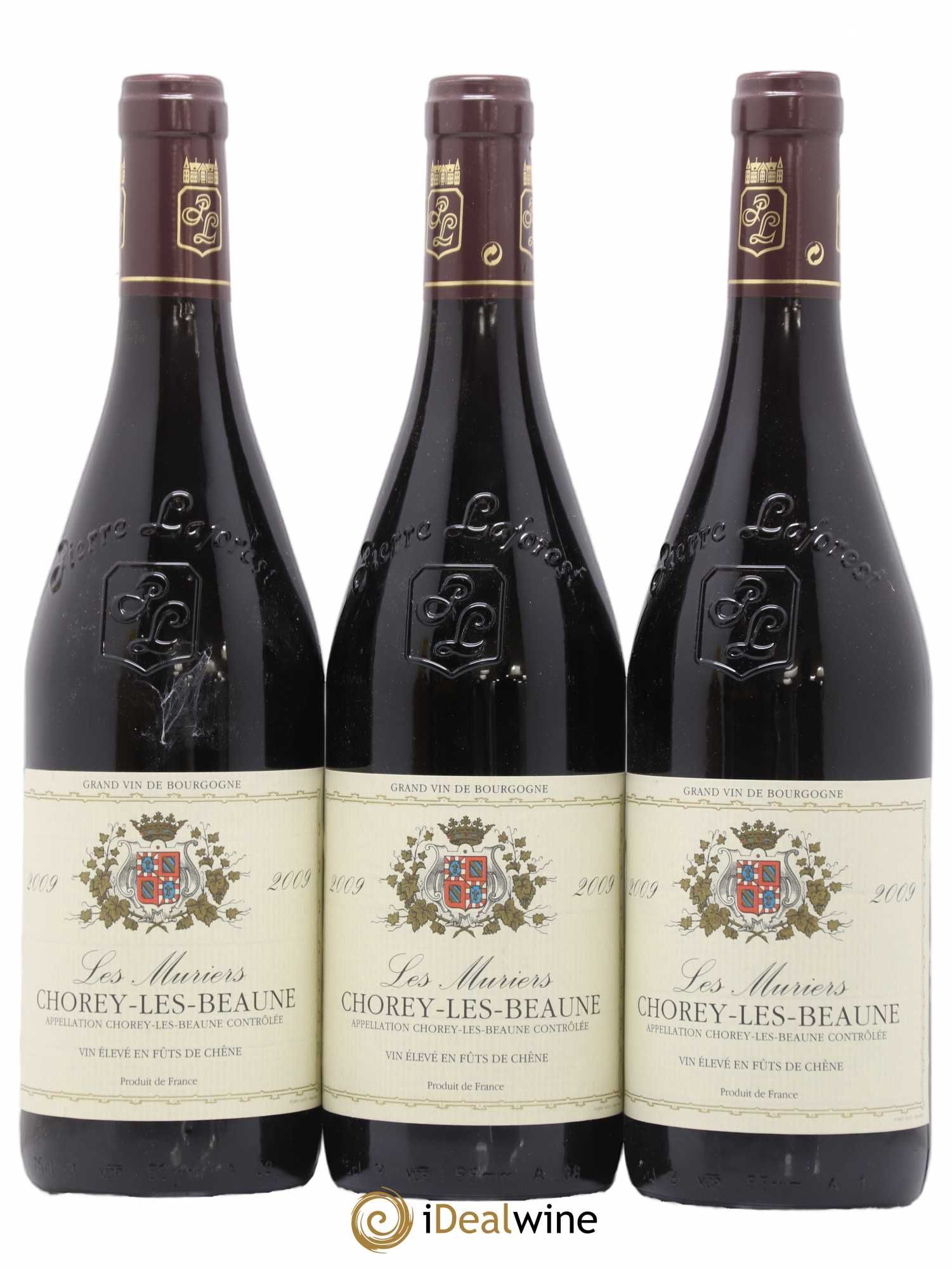 Chorey-lès-Beaune Muriers Pierre Laforest 2009 - Posten von 3 Flaschen - 0