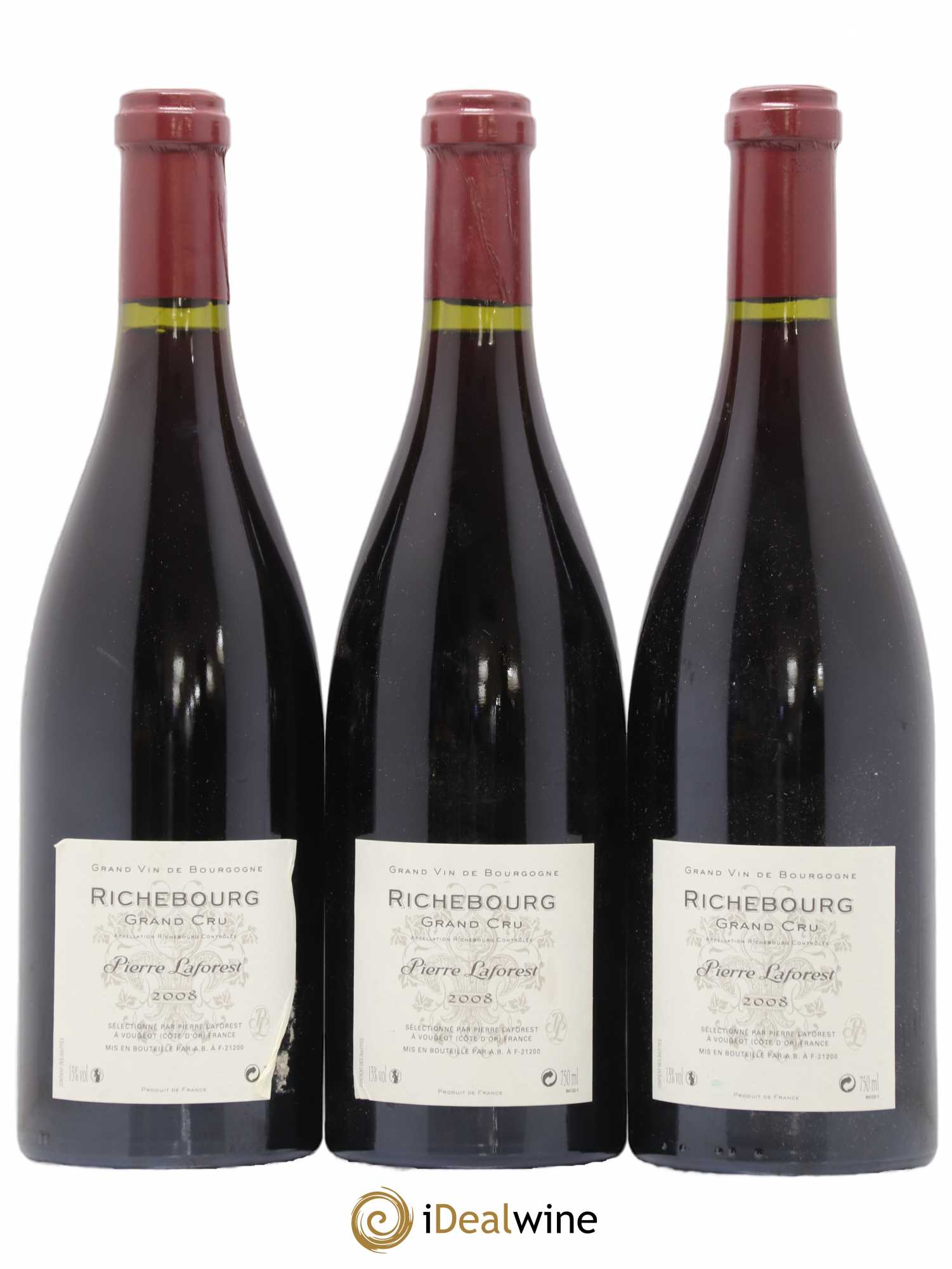 Richebourg Grand Cru Pierre Laforest 2008 - Lot de 3 bouteilles - 1