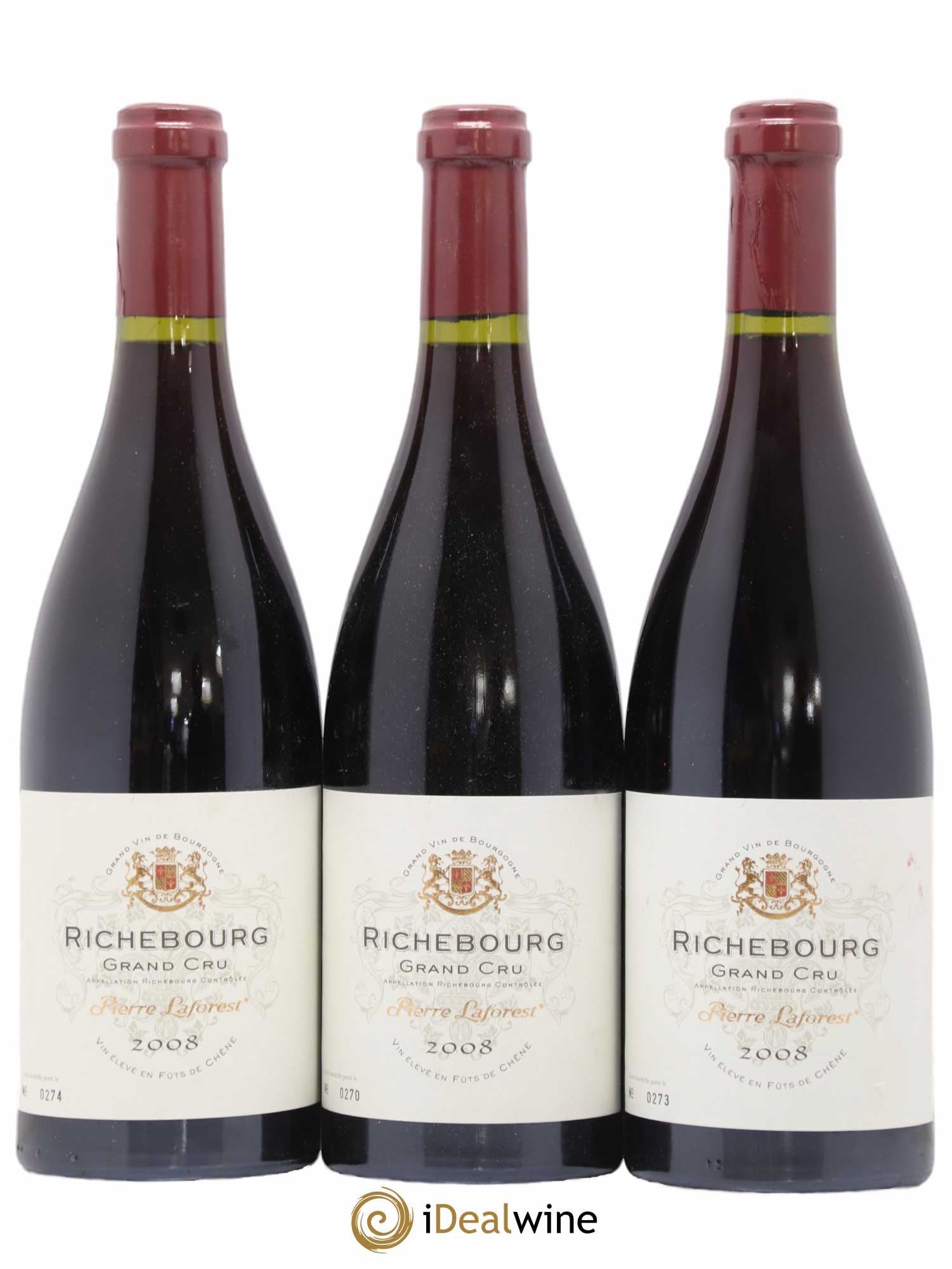Richebourg Grand Cru Pierre Laforest 2008 - Lot de 3 bouteilles - 0