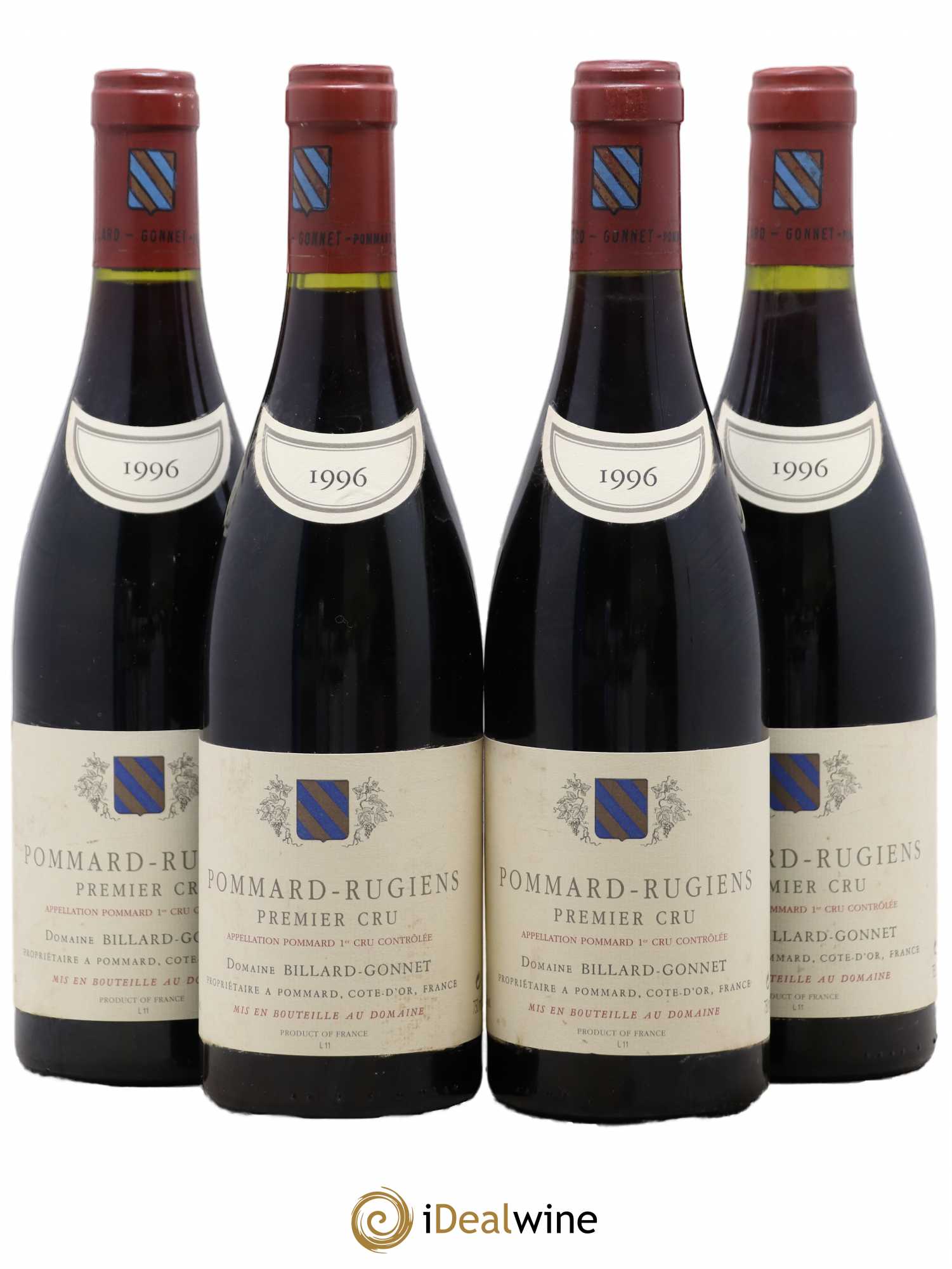 Pommard 1er Cru Rugiens Domaine Billard Gonnet 1996 - Lot de 4 bouteilles - 0