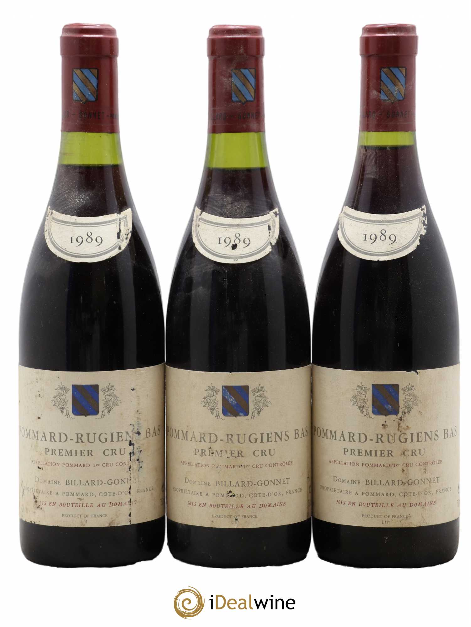 Pommard 1er Cru Rugiens Bas Domaine Billard Gonnet 1989 - Lot de 3 bouteilles - 0