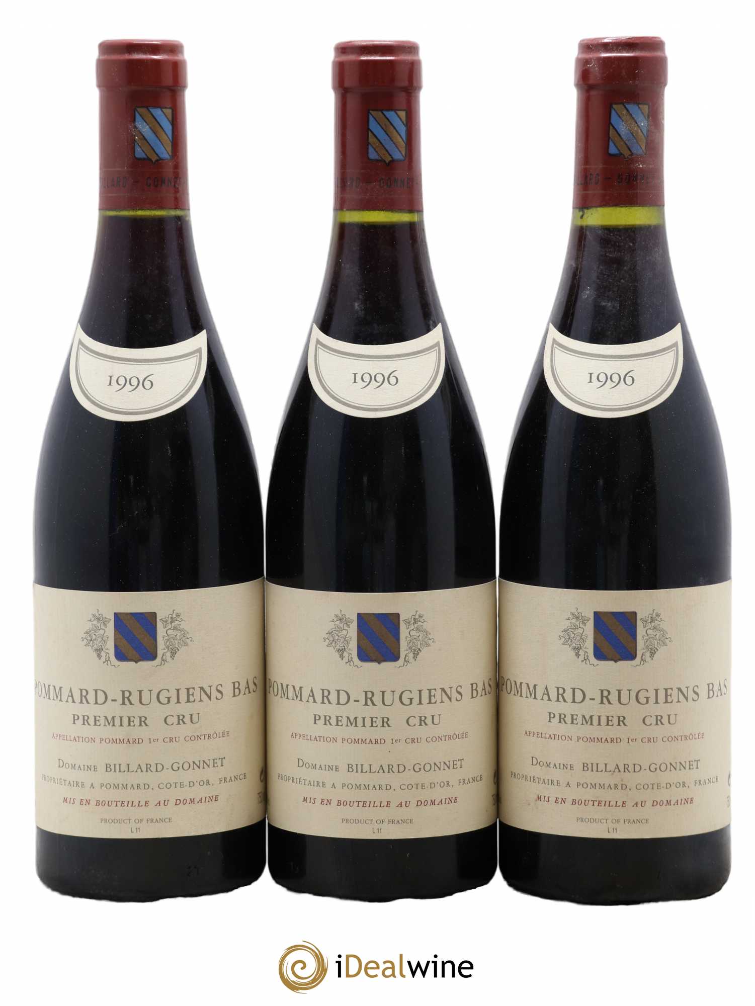 Pommard 1er Cru Rugiens Bas Domaine Billard Gonnet 1996 - Lot de 3 bouteilles - 0