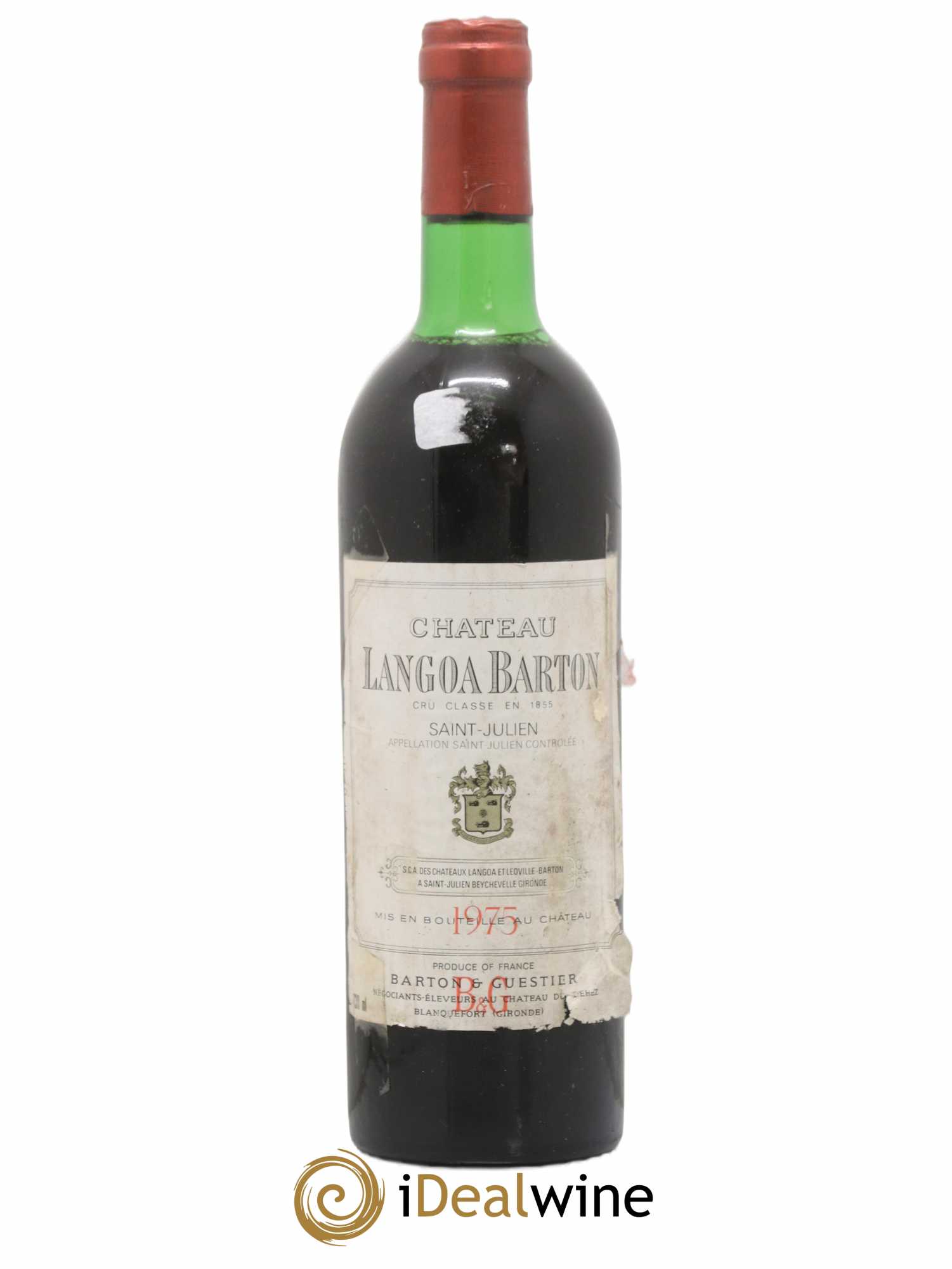 Château Langoa Barton 3ème Grand Cru Classé 1975 - Lot de 1 bouteille - 0