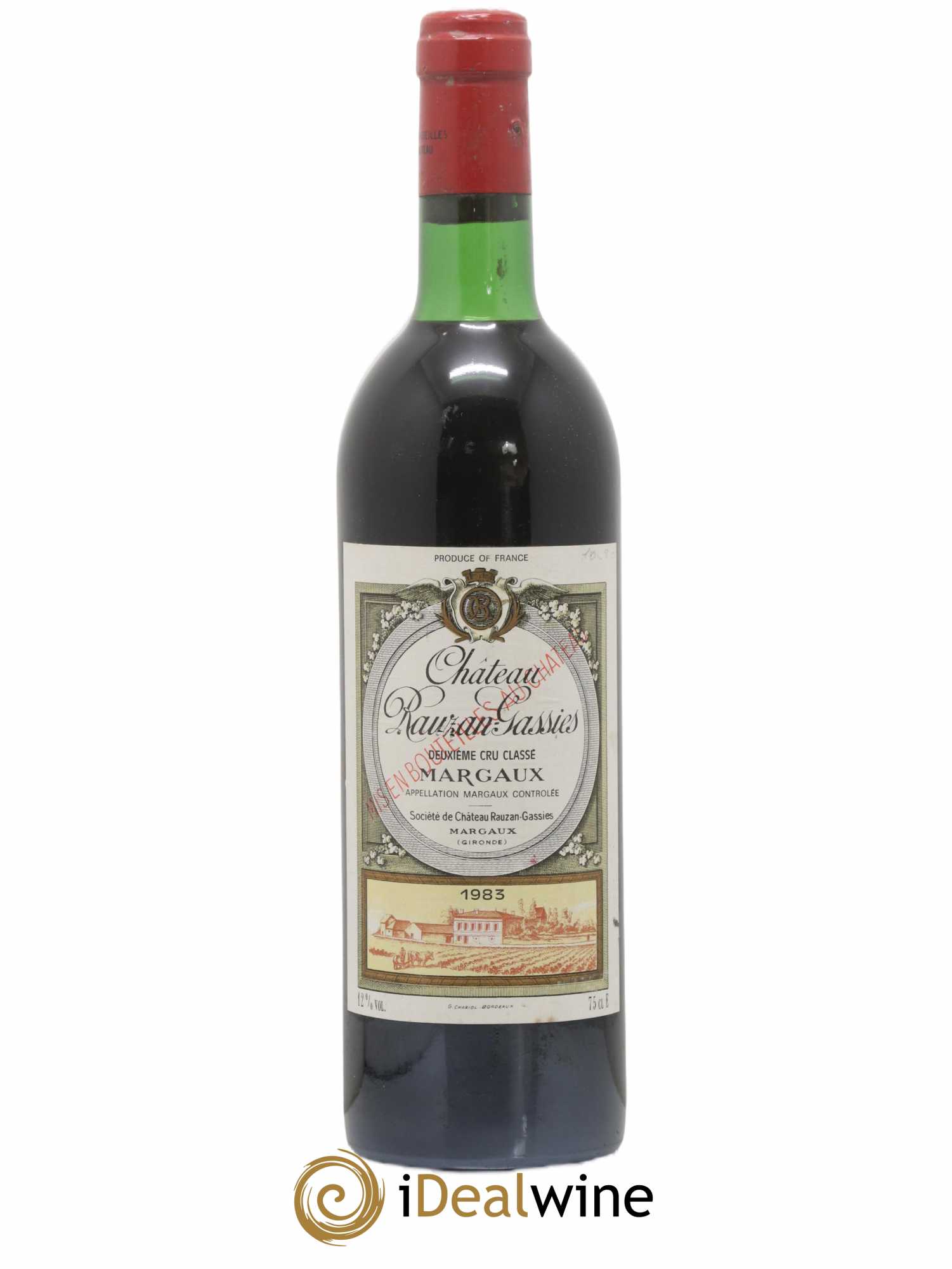 Château Rauzan-Gassies 2ème Grand Cru Classé 1983 - Lot de 1 bouteille - 0