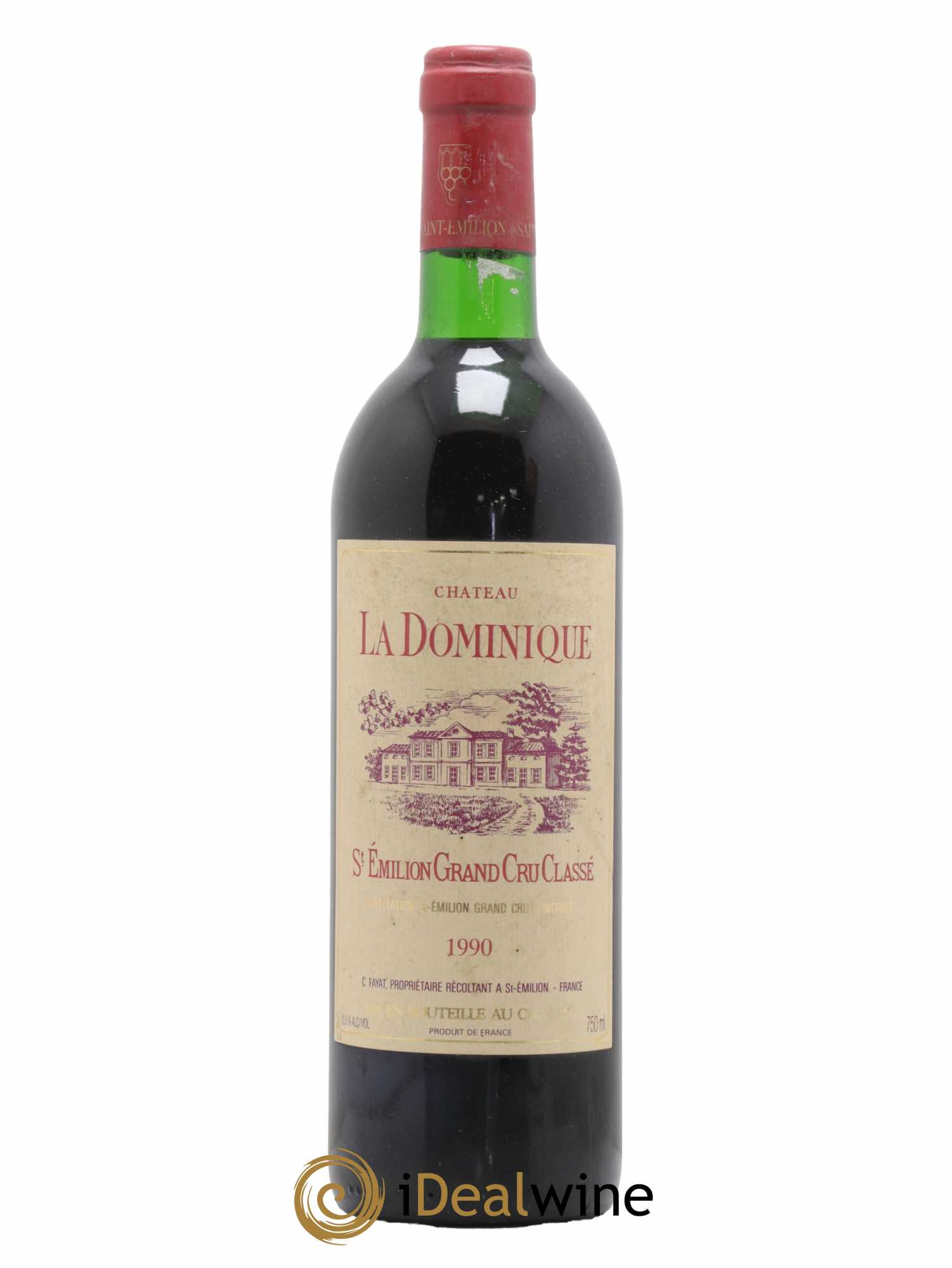 Château la Dominique Grand Cru Classé 1990 - Lot de 1 bouteille - 0