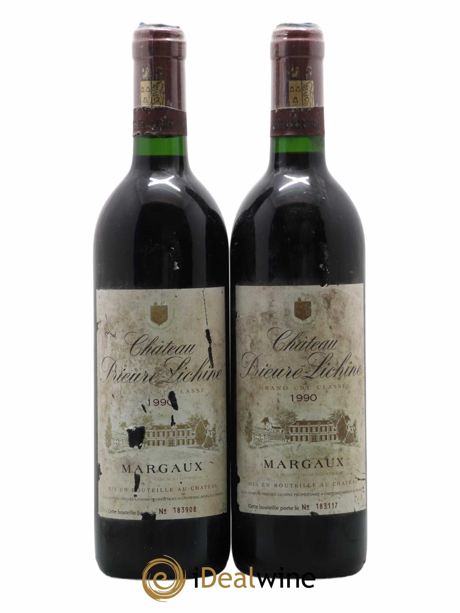 Château Prieuré Lichine 4ème Grand Cru Classé 1990 - Lot de 2 bouteilles - 0