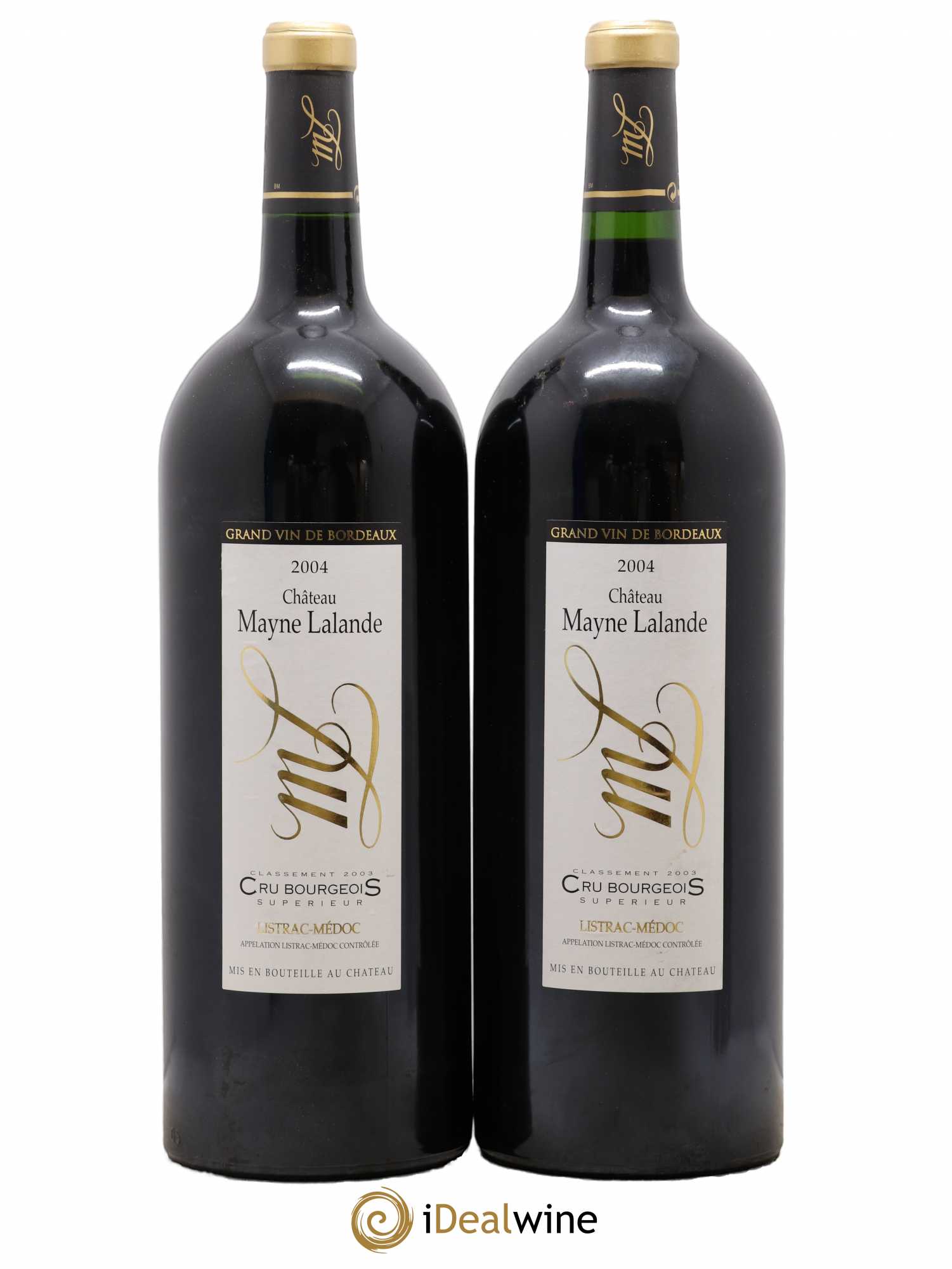 Château Mayne Lalande Cru Bourgeois 2004 - Lot de 2 magnums - 0