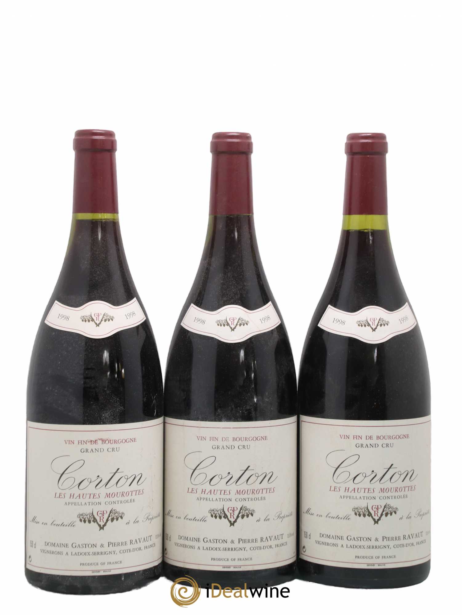 Corton Grand Cru Hautes Mourottes Ravaut 1998 - Lot de 3 magnums - 0