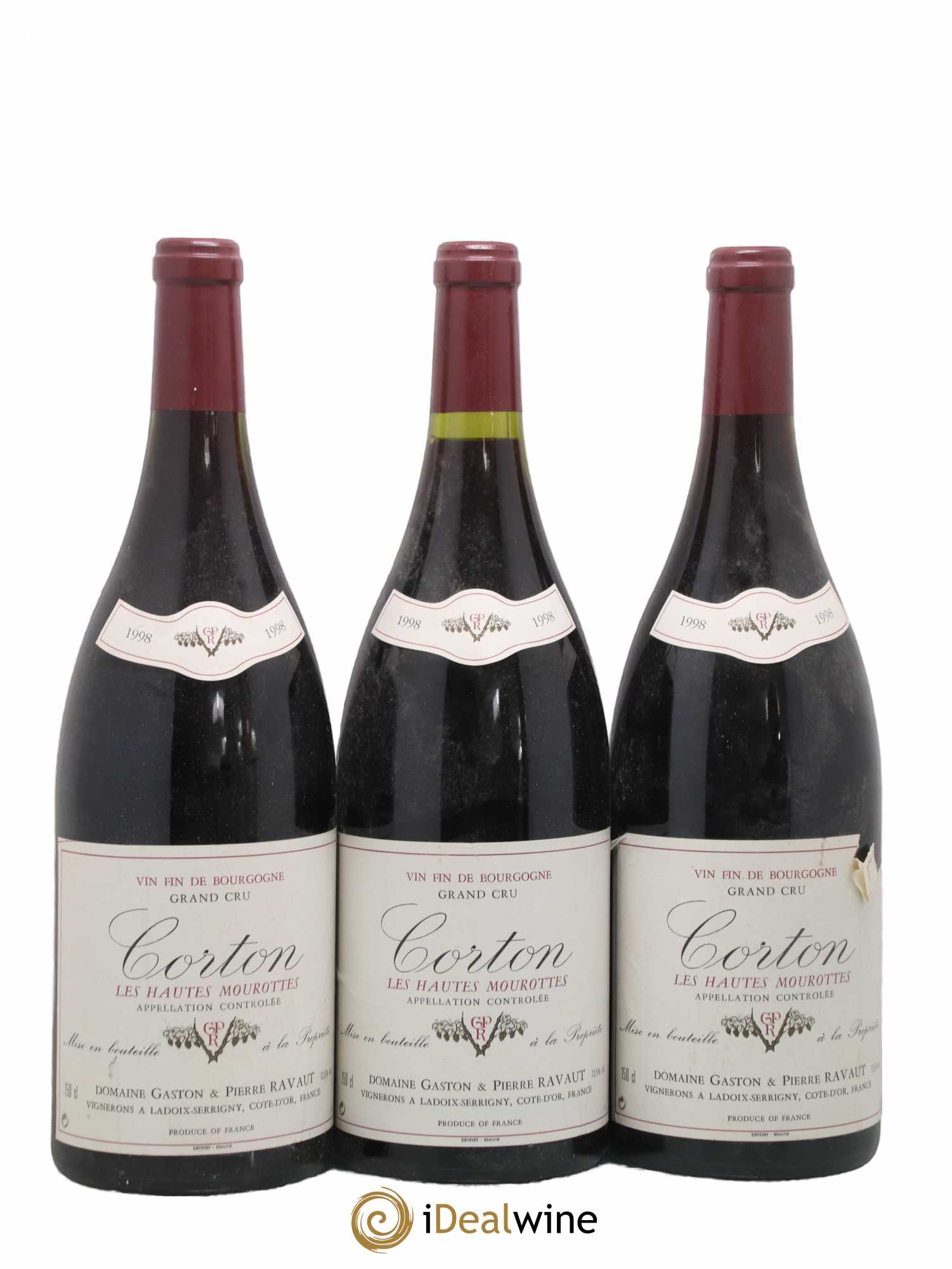 Corton Grand Cru Hautes Mourottes Ravaut 1998 - Lot de 3 magnums - 0