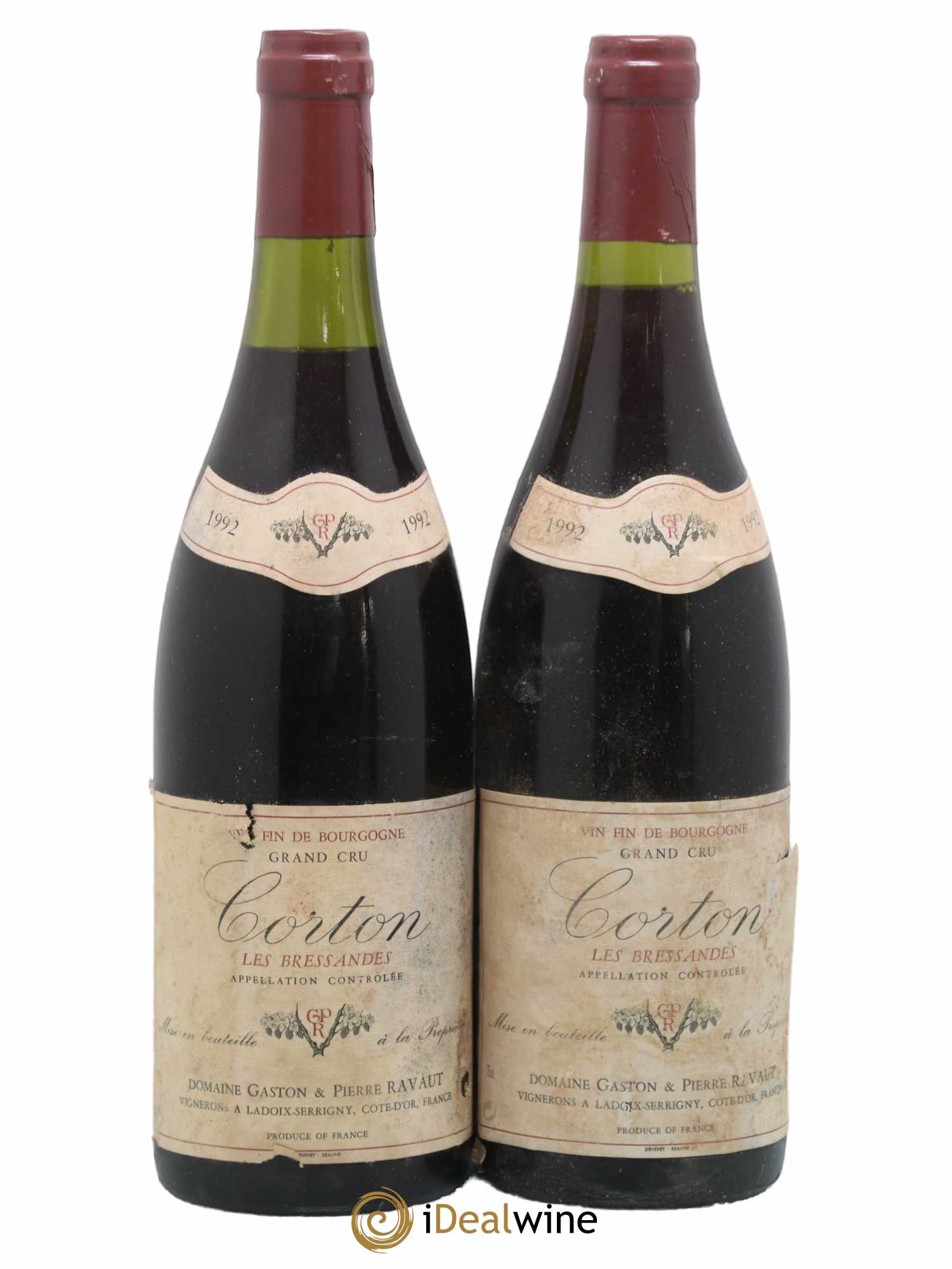 Corton Grand Cru Bressandes Ravaut 1992 - Lot de 2 bouteilles - 0
