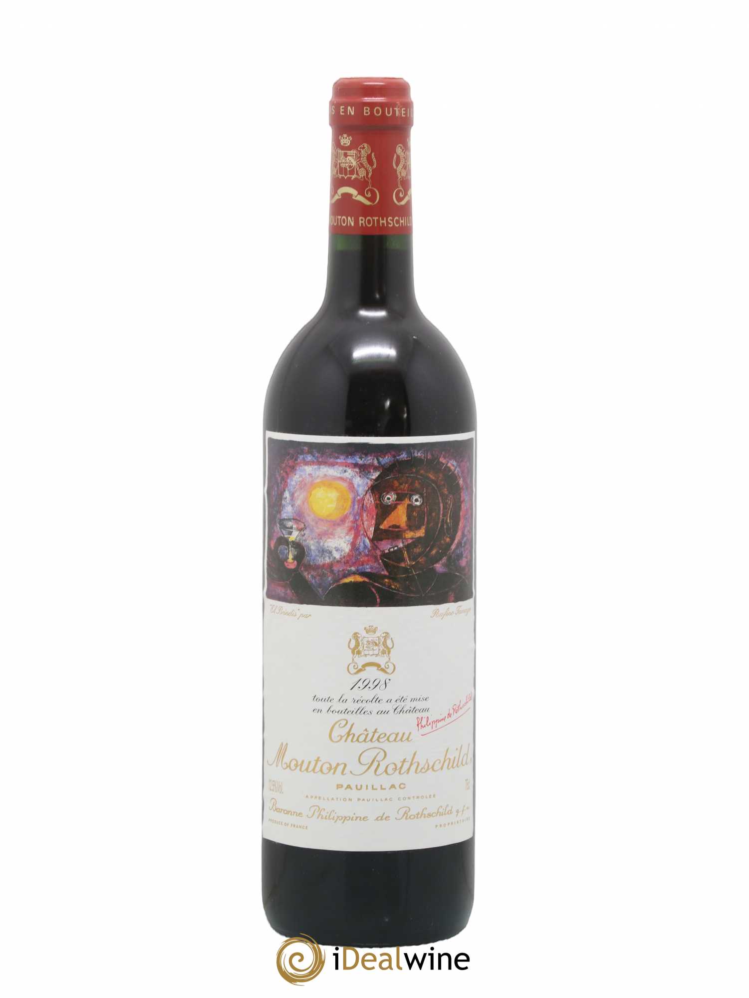 Château Mouton Rothschild 1er Grand Cru Classé 1998 - Lot de 1 bouteille - 0