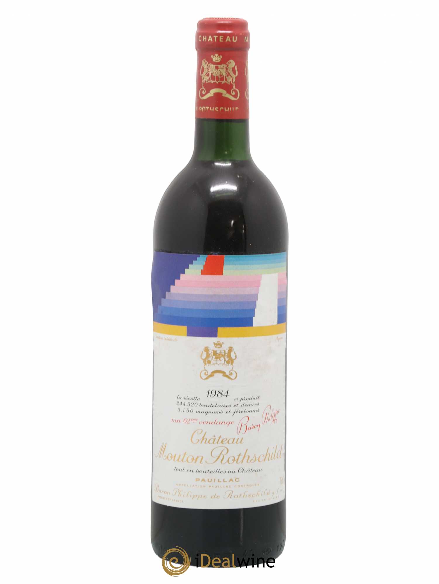 Château Mouton Rothschild 1er Grand Cru Classé 1984 - Lot de 1 bouteille - 0