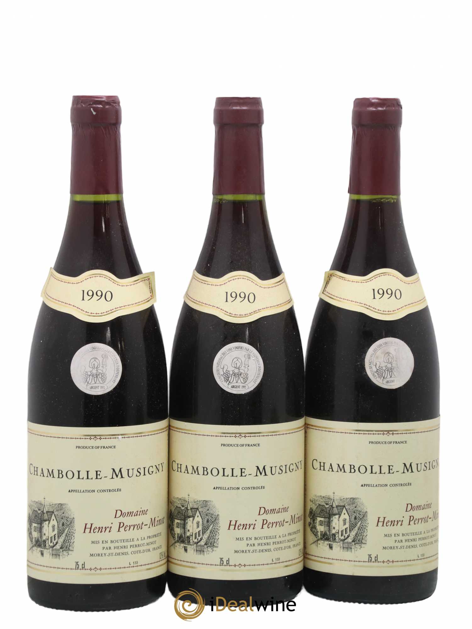 Chambolle-Musigny Perrot-Minot 1990 - Lot de 3 bouteilles - 0