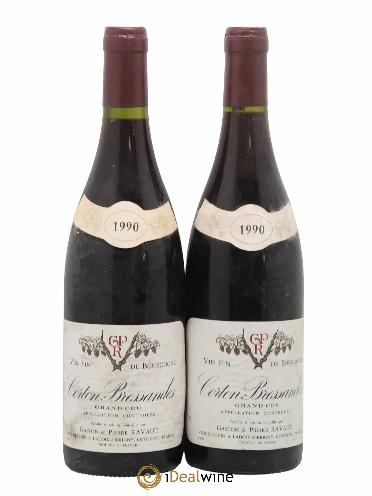 Corton Grand Cru Bressandes Ravaut 1990 - Lot de 2 bouteilles - 0