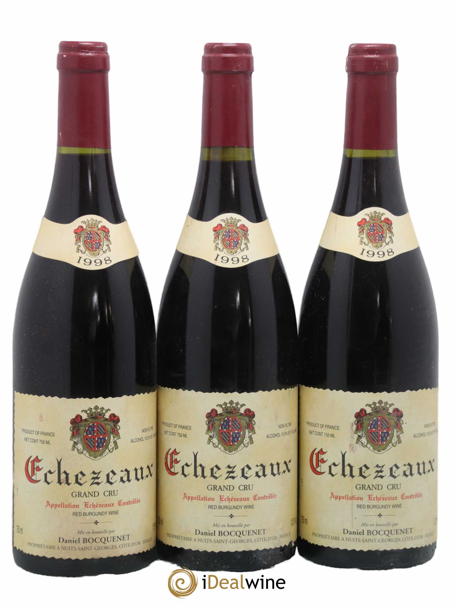 Echezeaux Grand Cru Daniel Bocquenet 1998 - Lot de 3 bouteilles - 0