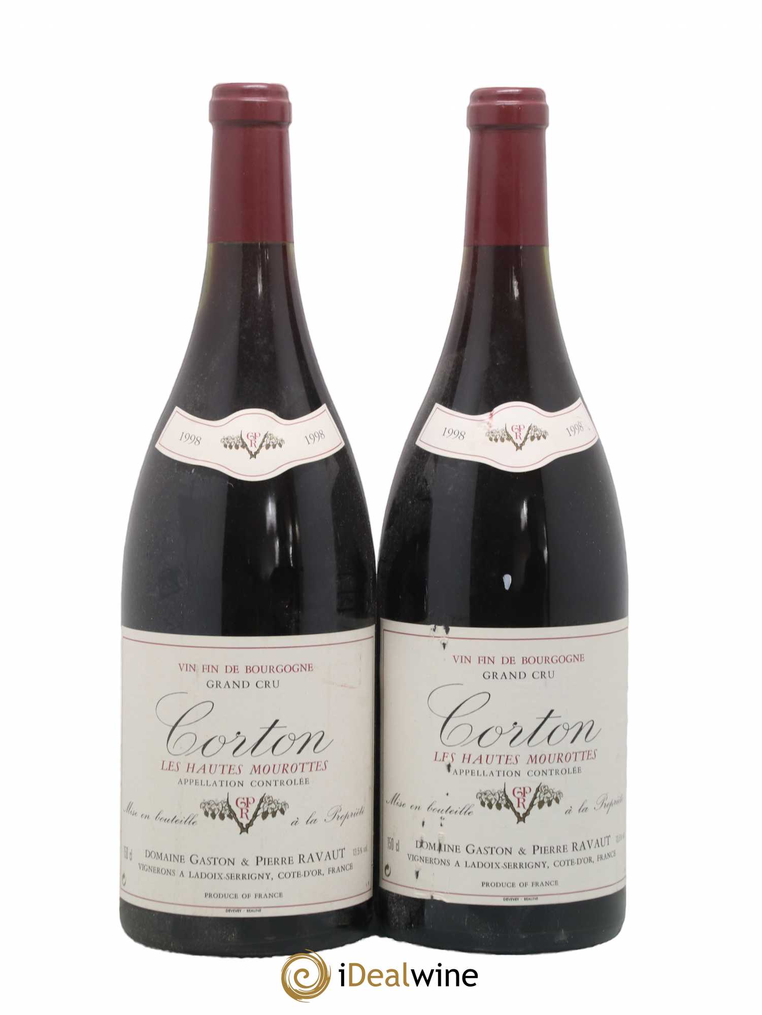 Corton Grand Cru Hautes Mourottes Ravaut 1998 - Lot de 2 magnums - 0
