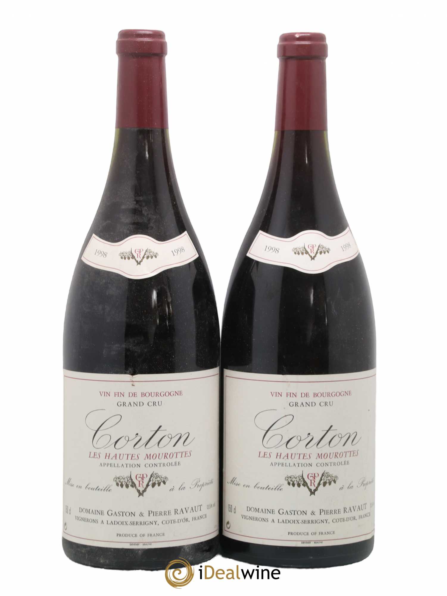 Corton Grand Cru Hautes Mourottes Ravaut 1998 - Lot de 2 magnums - 0