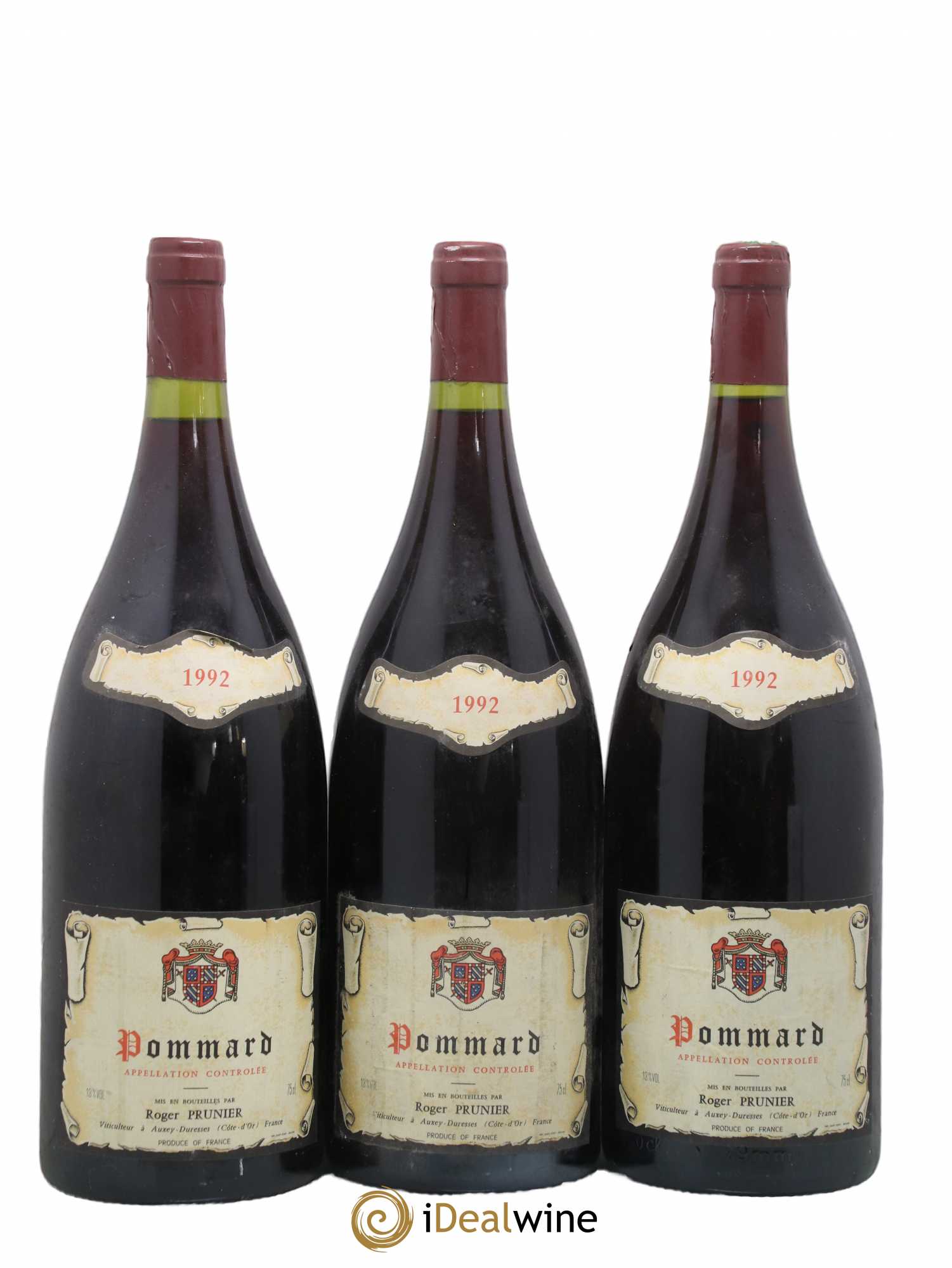 Pommard Prunier 1992 - Posten von 3 Magnum - 0